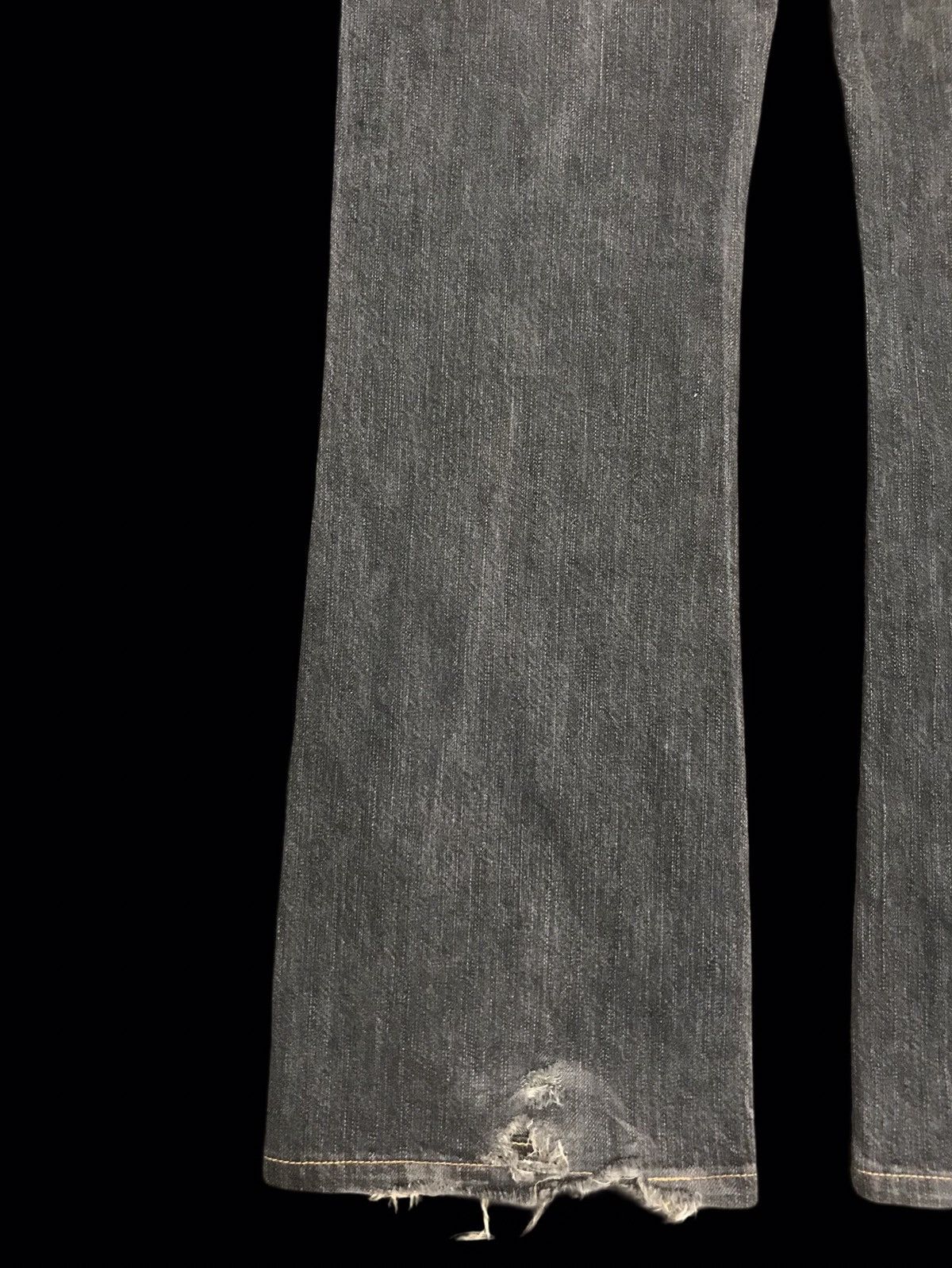 Edwin 💥BOOTCUT💥ARCHIVAL EDWIN REBEL BLACK DISTRESSED DENIM F256 Size US 29 - 16 Thumbnail