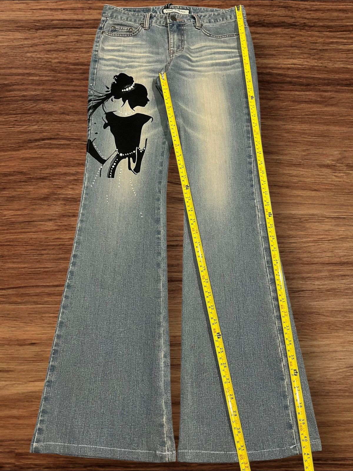 Japanese Brand Vintage Japanese Brand Customised Elegant Women Flare Jeans Size 28" / US 6 / IT 42 - 12 Thumbnail