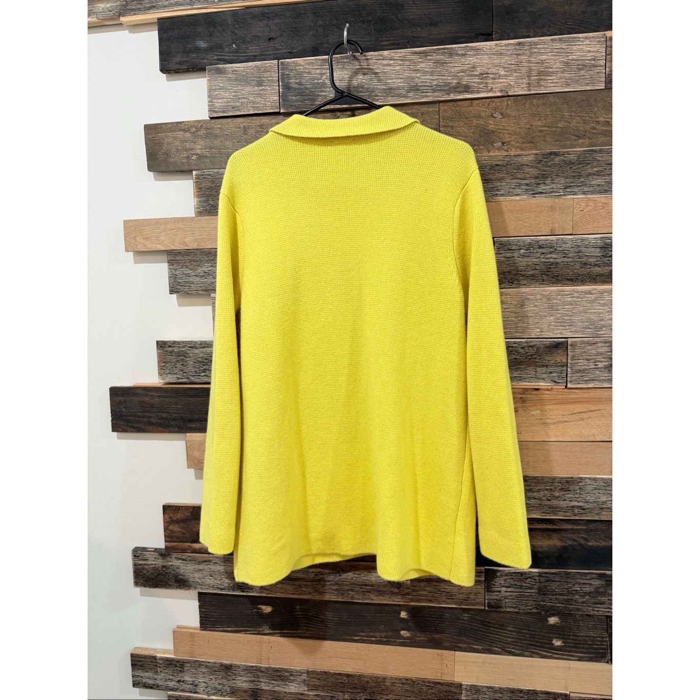 Robert Talbott Talbots Notch Collar yellow Sweater Blazer open front size M Size M / US 6-8 / IT 42-44 - 3 Thumbnail