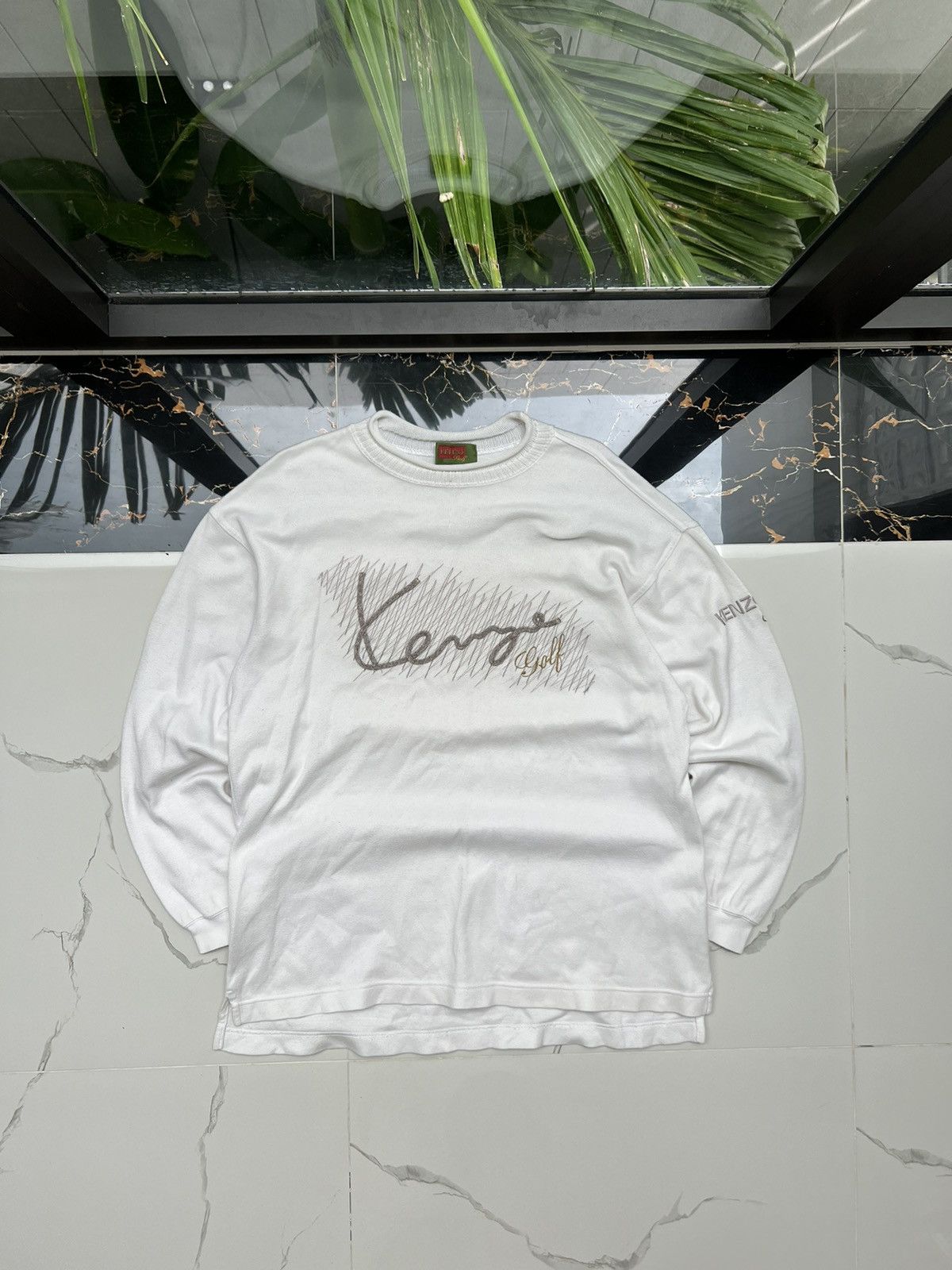 Vintage 90 s KENZO GOLF SWEATER BIG LOGO RETRO Y2K Grailed