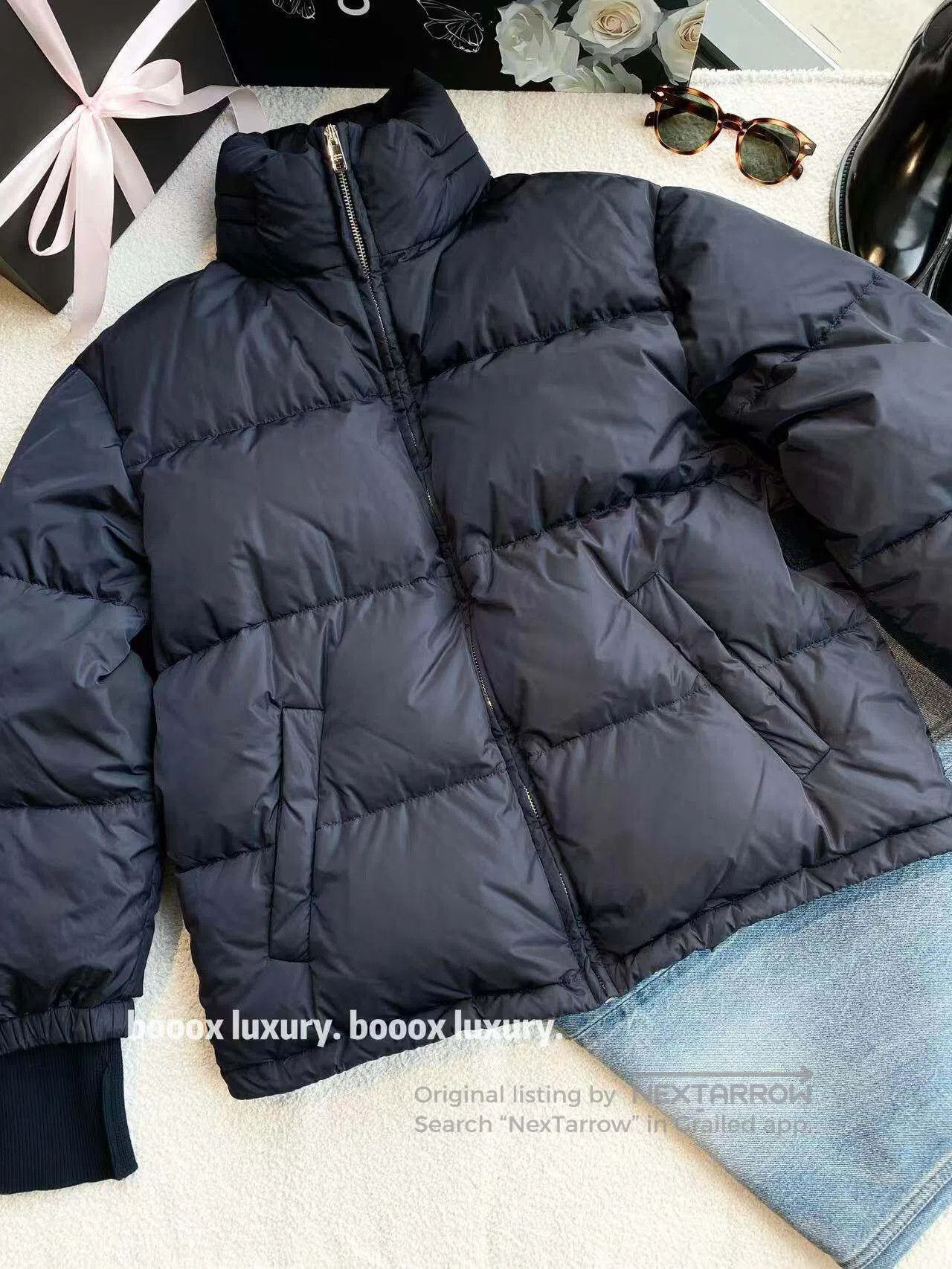 Prada Prada Leather brand logo down jacket| Size XS / US 0-2 / IT 36-38 - 1 Thumbnail