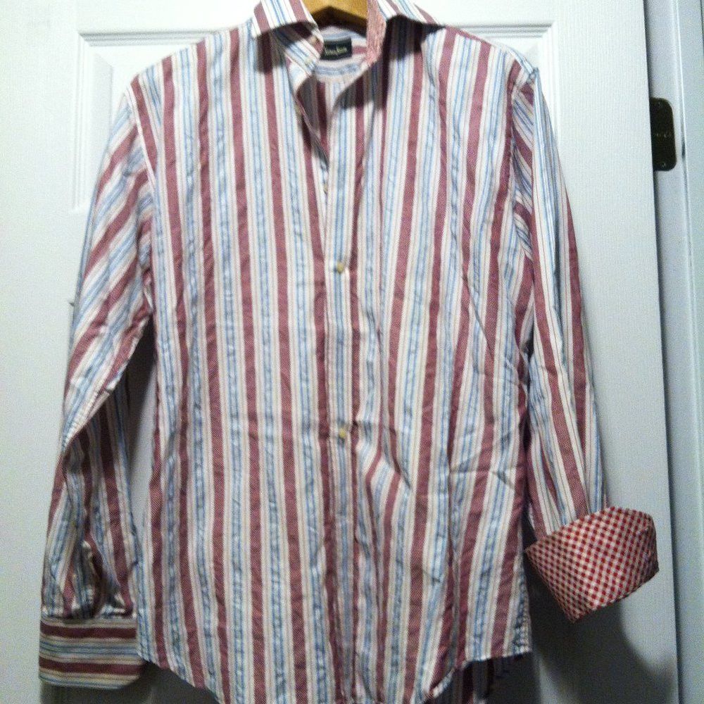 Neiman Marcus NEIMAN MARCUS MEN'S COTTON CASUAL SHIRT SIZE: M Size US M / EU 48-50 / 2 - 2 Thumbnail