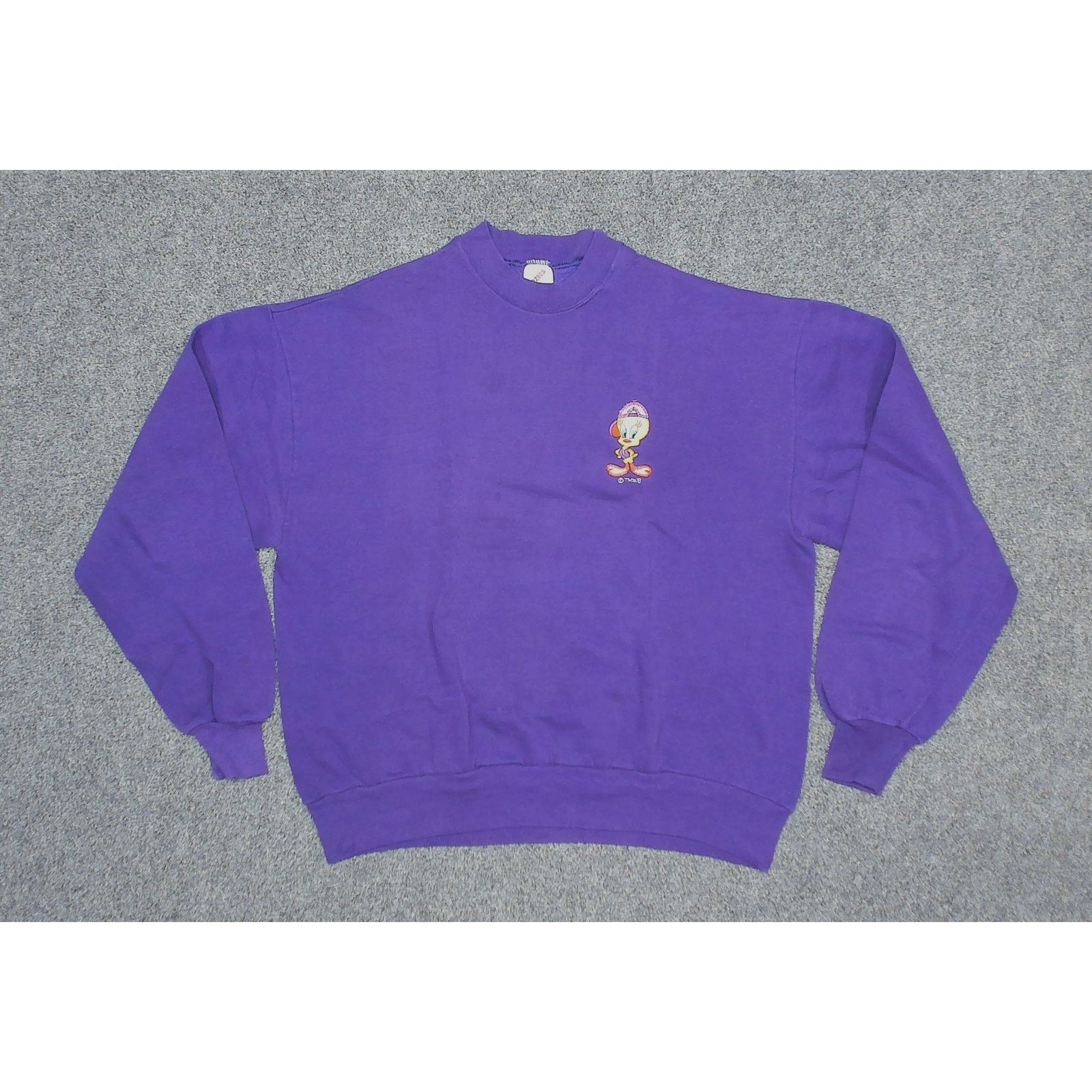 Jerzees VTG Jerzees Looney Tunes 90s Tweety Bird Shoulder Sweatshirt Size XL / US 12-14 / IT 48-50 - 3 Thumbnail