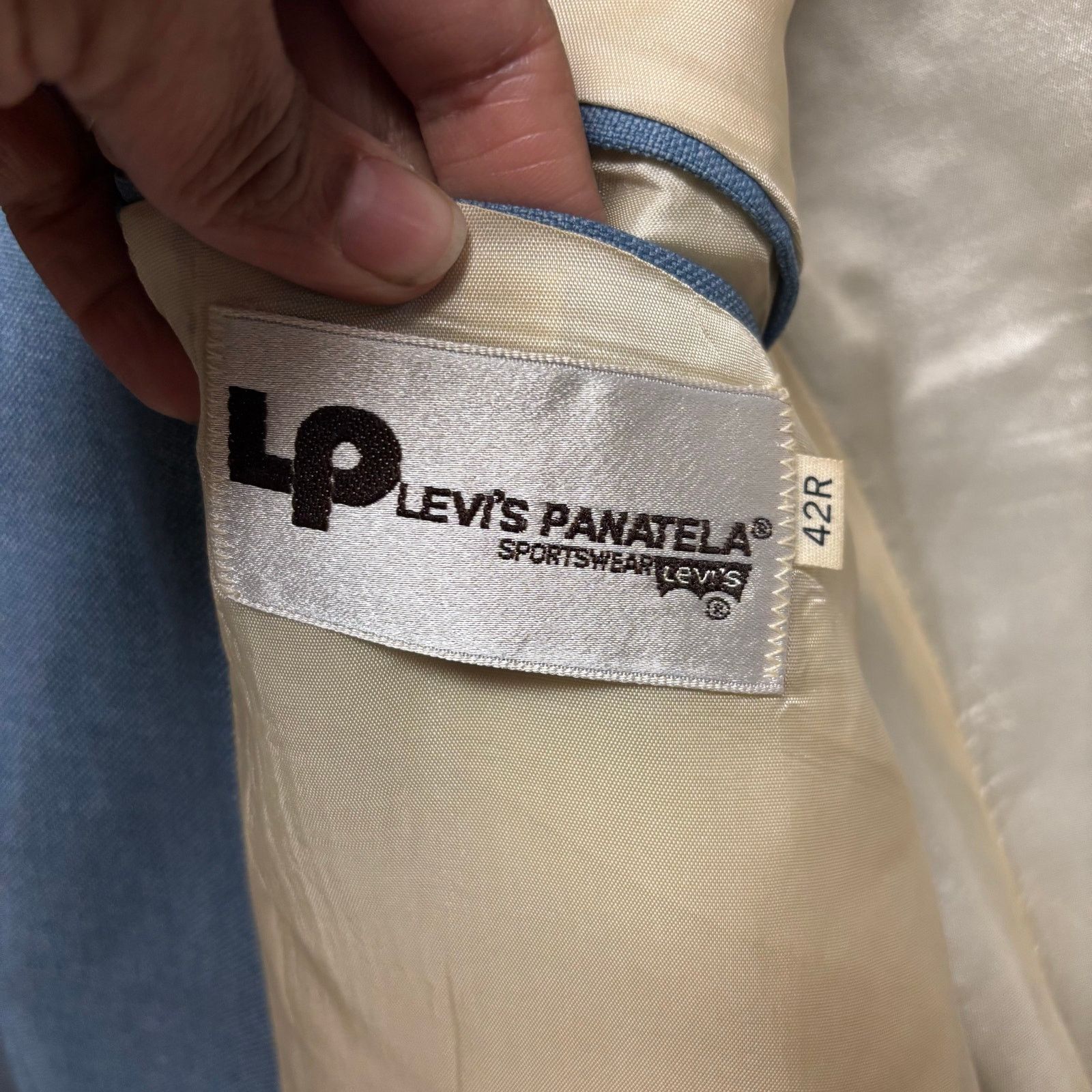 Levi's Vintage 70s Levi's Panatela Sportswear Jacket Blazer 42R Blu Size 42R - 3 Thumbnail