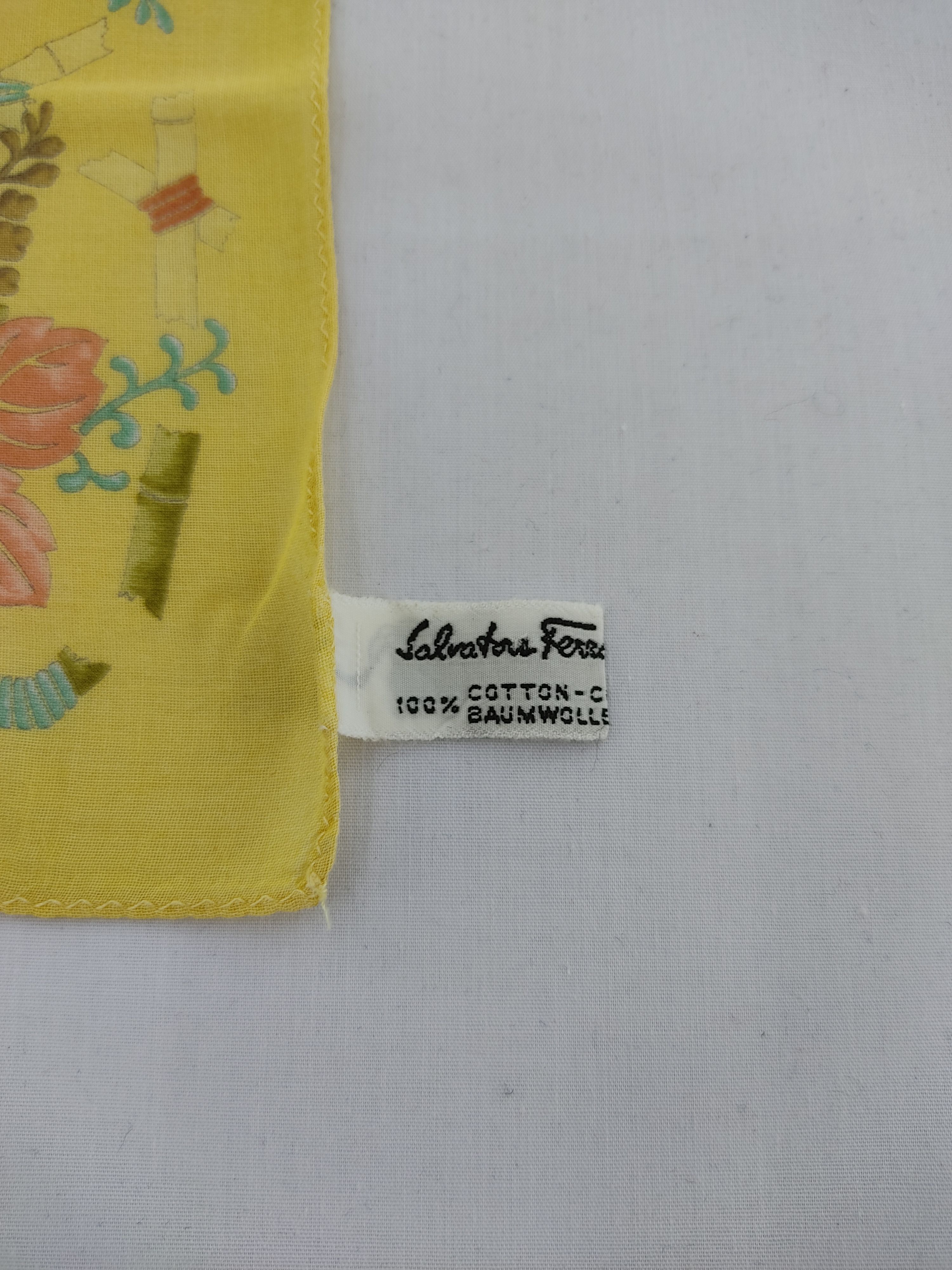 Salvatore Ferragamo Vintage Salvatore Ferragamo Handkerchief / Neckwear /Bandana Size ONE SIZE - 6 Thumbnail