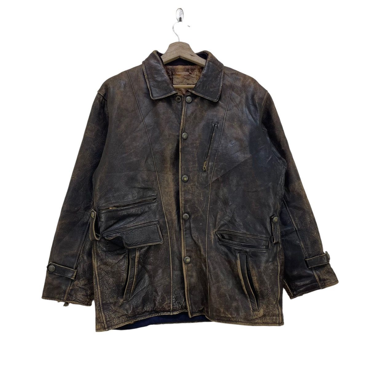 Japanese Brand Japanese Brand Cow Hide Leather Jacket Size US M / EU 48-50 / 2 - 1 Thumbnail