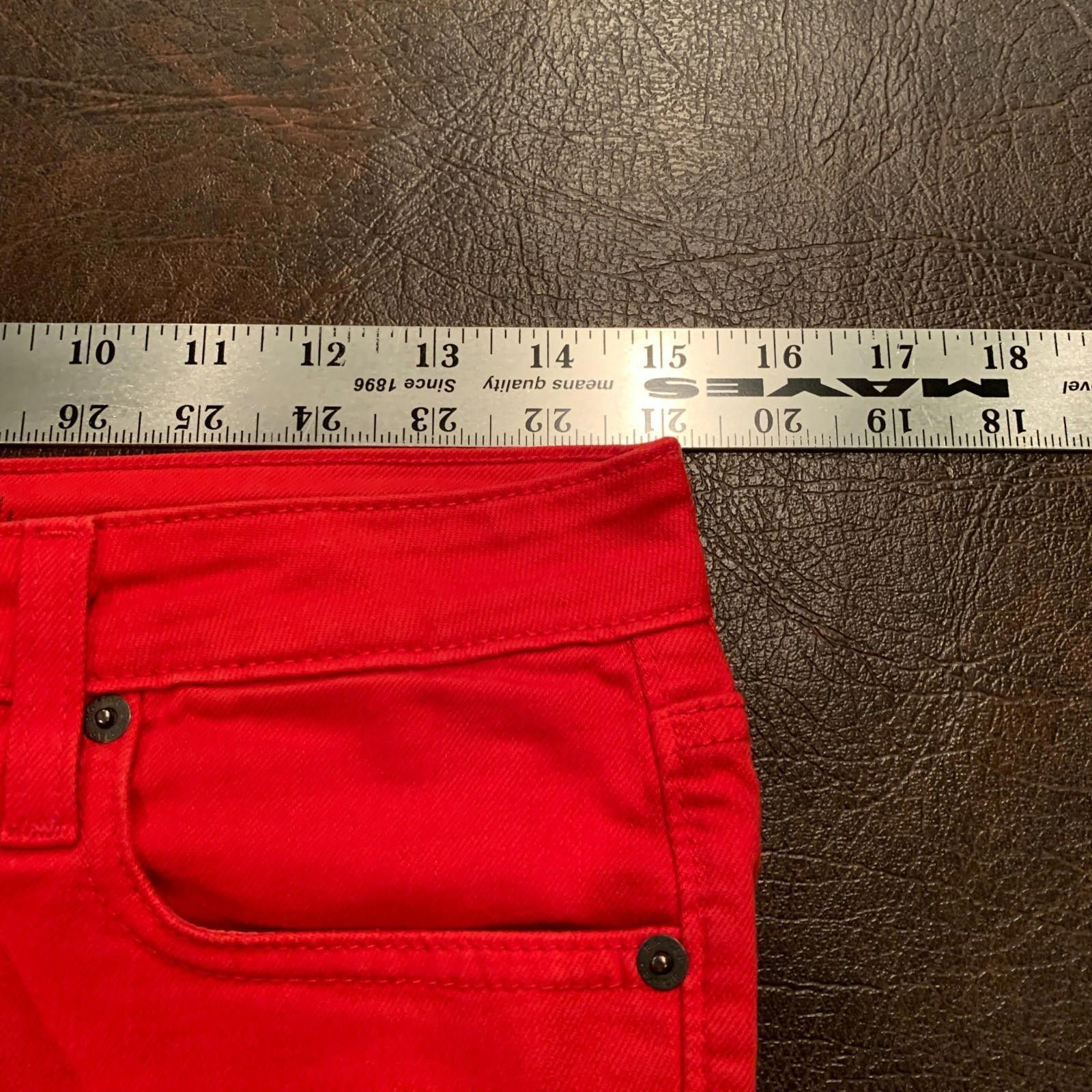Big Star Big Star 1974 Womens Size 26 Red Denim Jeans (376) Size 26" / US 2 / IT 38 - 8 Thumbnail