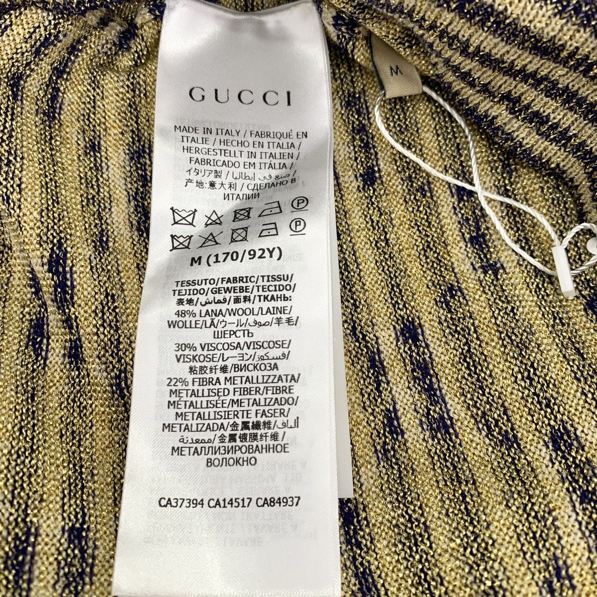 Gucci Gucci Striped Logo All Over Print Long Sleeve Knit Top K26WX Size M / US 6-8 / IT 42-44 - 6 Thumbnail