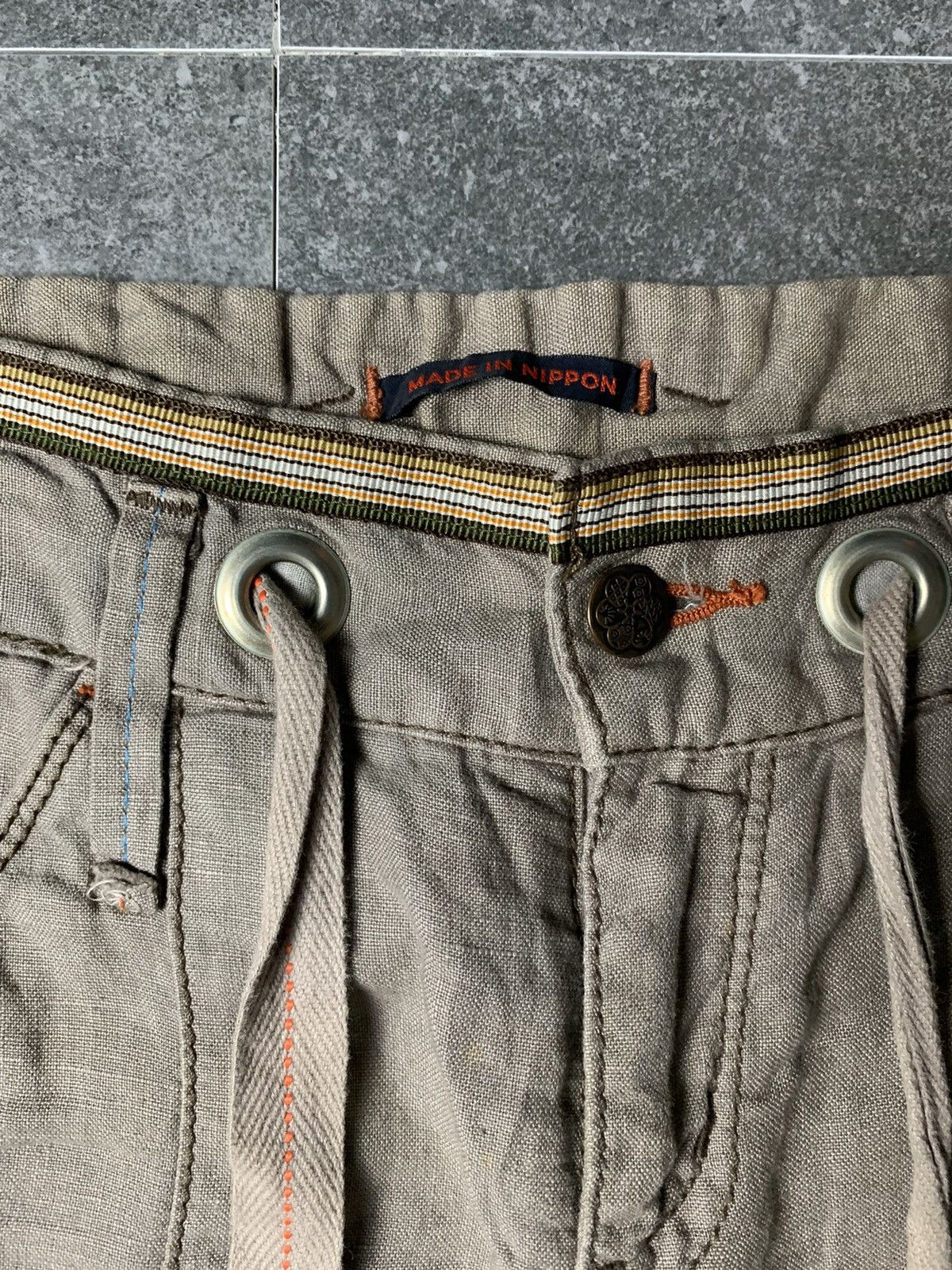 If Six Was Nine 2000s Et Boite Japan Linen Flared Pants Like GOA Size US 27 - 5 Thumbnail