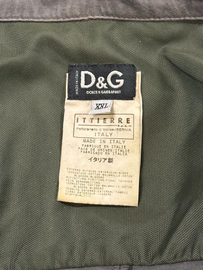 Dolce & Gabbana AW2003 Dolce & Gabbana Grey & Green Military Cargo Jacket Size US L / EU 52-54 / 3 - 11 Thumbnail