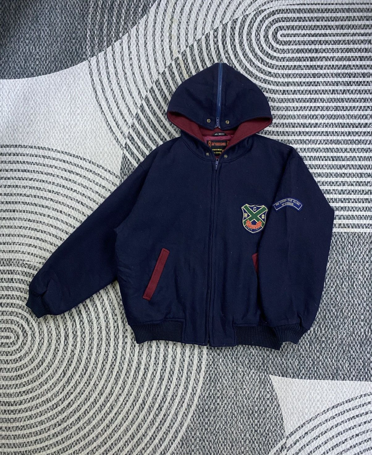 McGregor Vtg McGregor Hybrid Hooded Wool Jacket Size US M / EU 48-50 / 2 - 1 Thumbnail