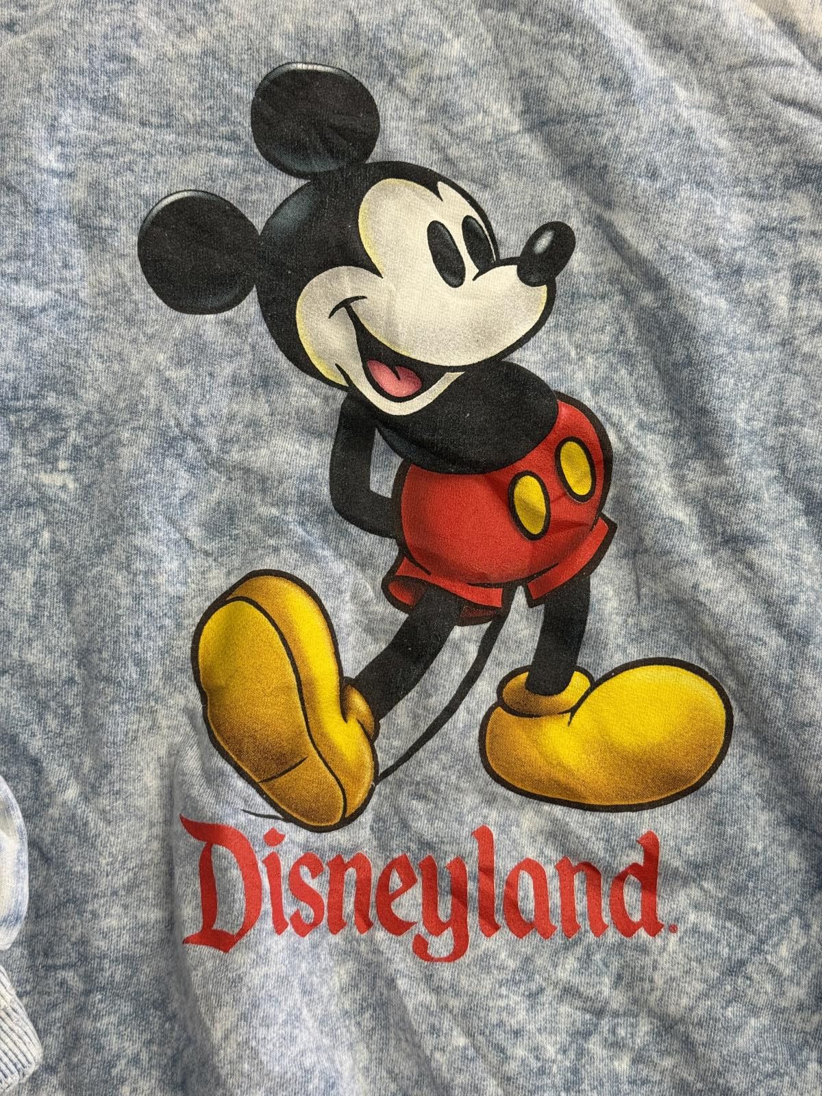 Designer Vtg Mickey Mouse Disneyland Crewneck Stonewashed Sweeatshirt Size US L / EU 52-54 / 3 - 3 Thumbnail