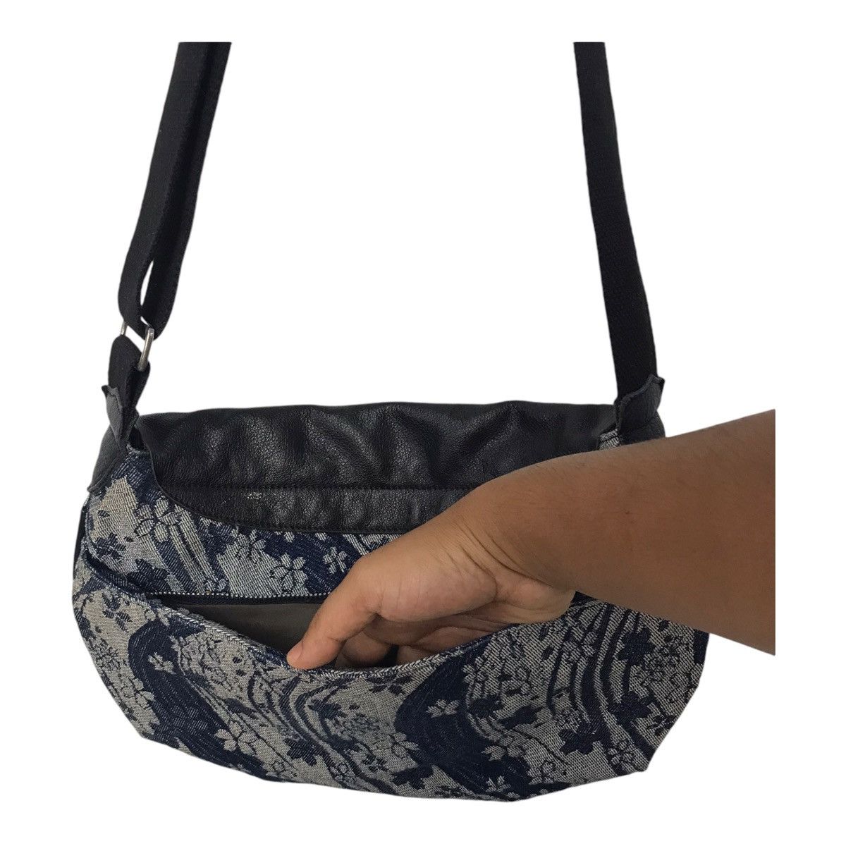 Japanese Brand Japanese Kara Kuri Shiko Tamashi Denim Sling Bag Size ONE SIZE - 6 Thumbnail
