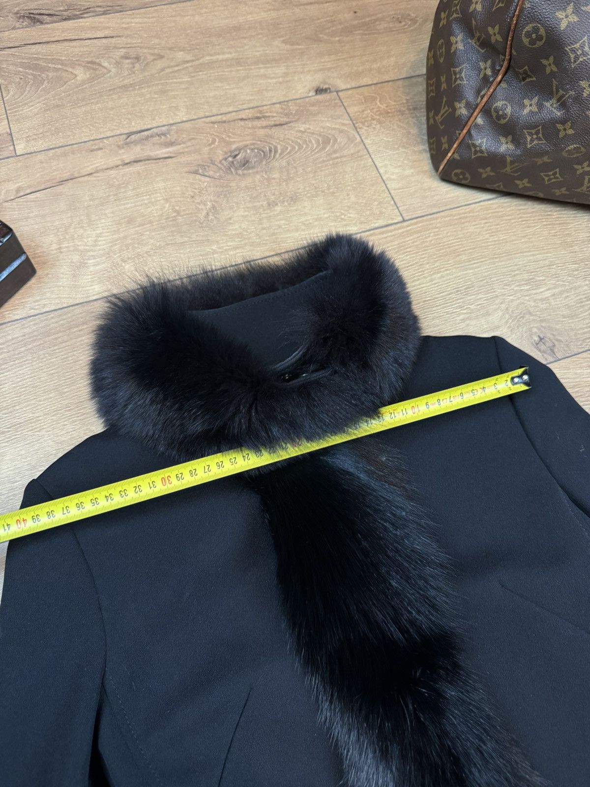 Prada Nylon coat blue fox fur Prada original rare luxury item Size S / US 4 / IT 40 - 12 Thumbnail