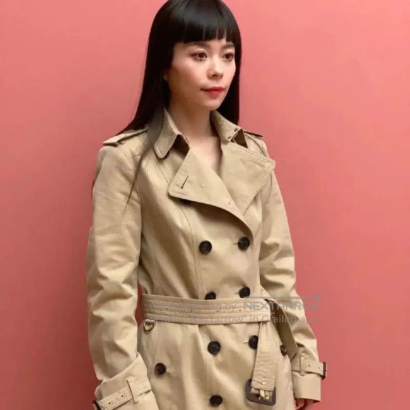 Burberry Burberry Khaki Cotton Women's Trench Coat. Size XL / US 12-14 / IT 48-50 - 7 Thumbnail
