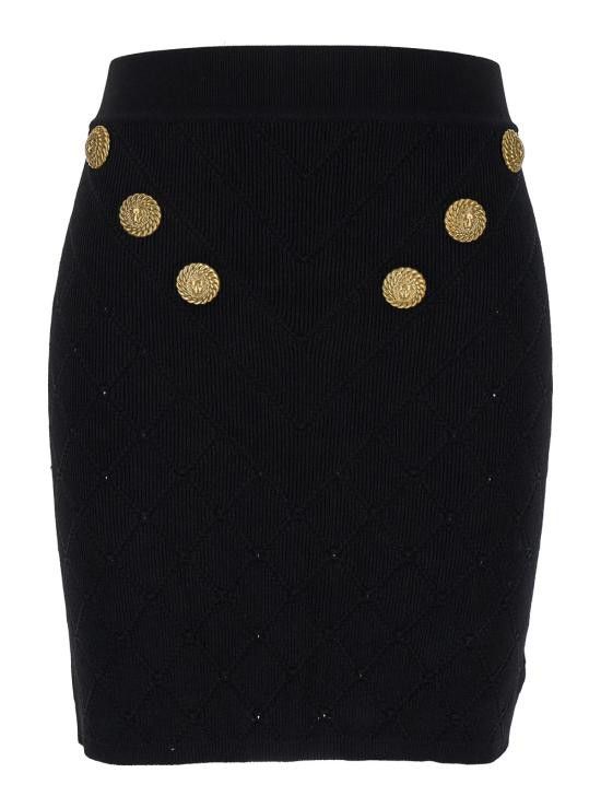 Balmain BALMAIN Women Skirts CF1LB004KF530PA Black Size 27" / US 4 / IT 40 - 1 Thumbnail