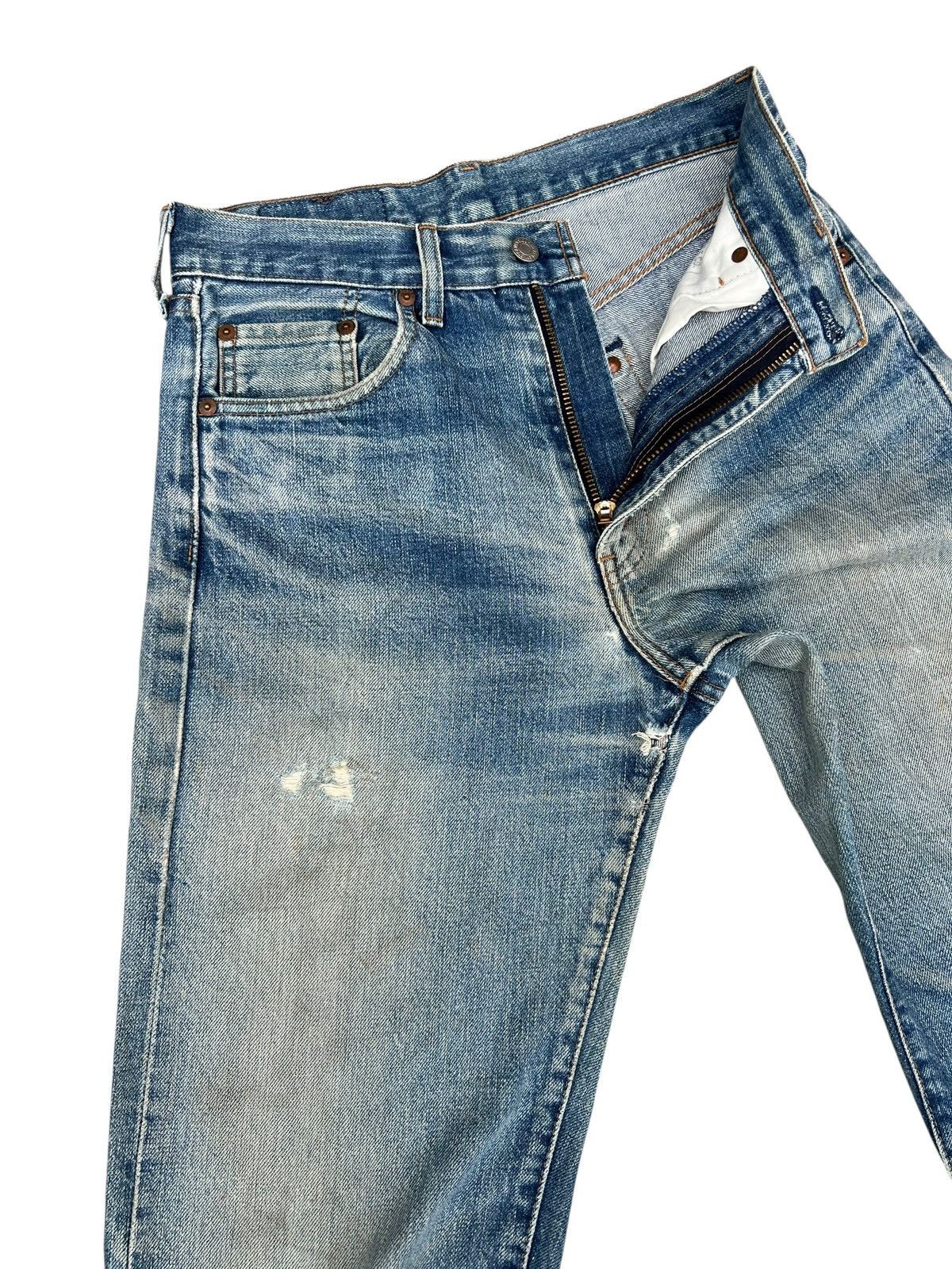 Levi's 90s Levi’s 502 XX Big E Aging Distress Denim Selvedge Jeans Size US 29 - 6 Thumbnail