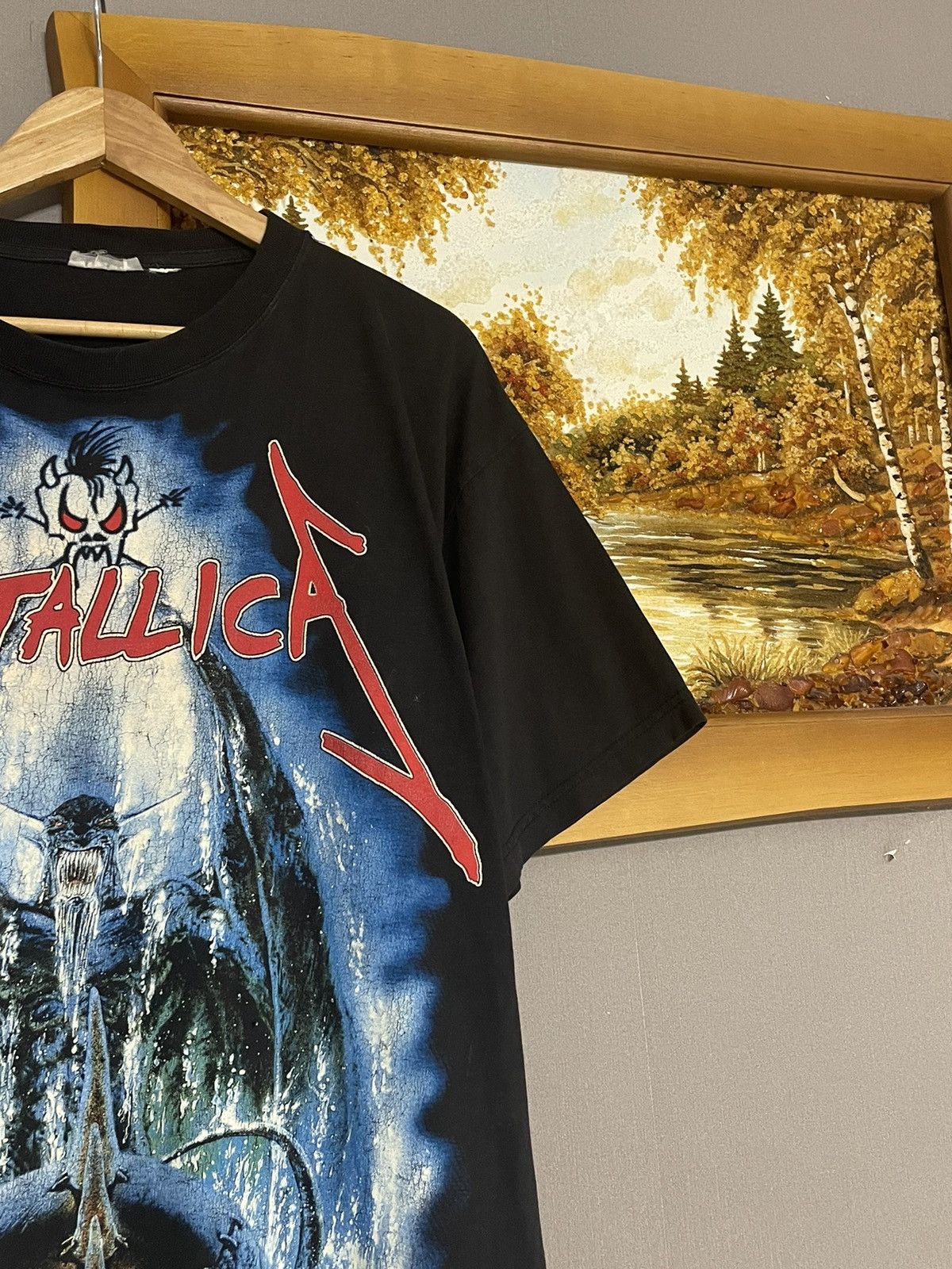 Band Tees Crazy Rare Vintage 90s Metallica Demon Skull AOP T-shirt Size US XL / EU 56 / 4 - 7 Thumbnail