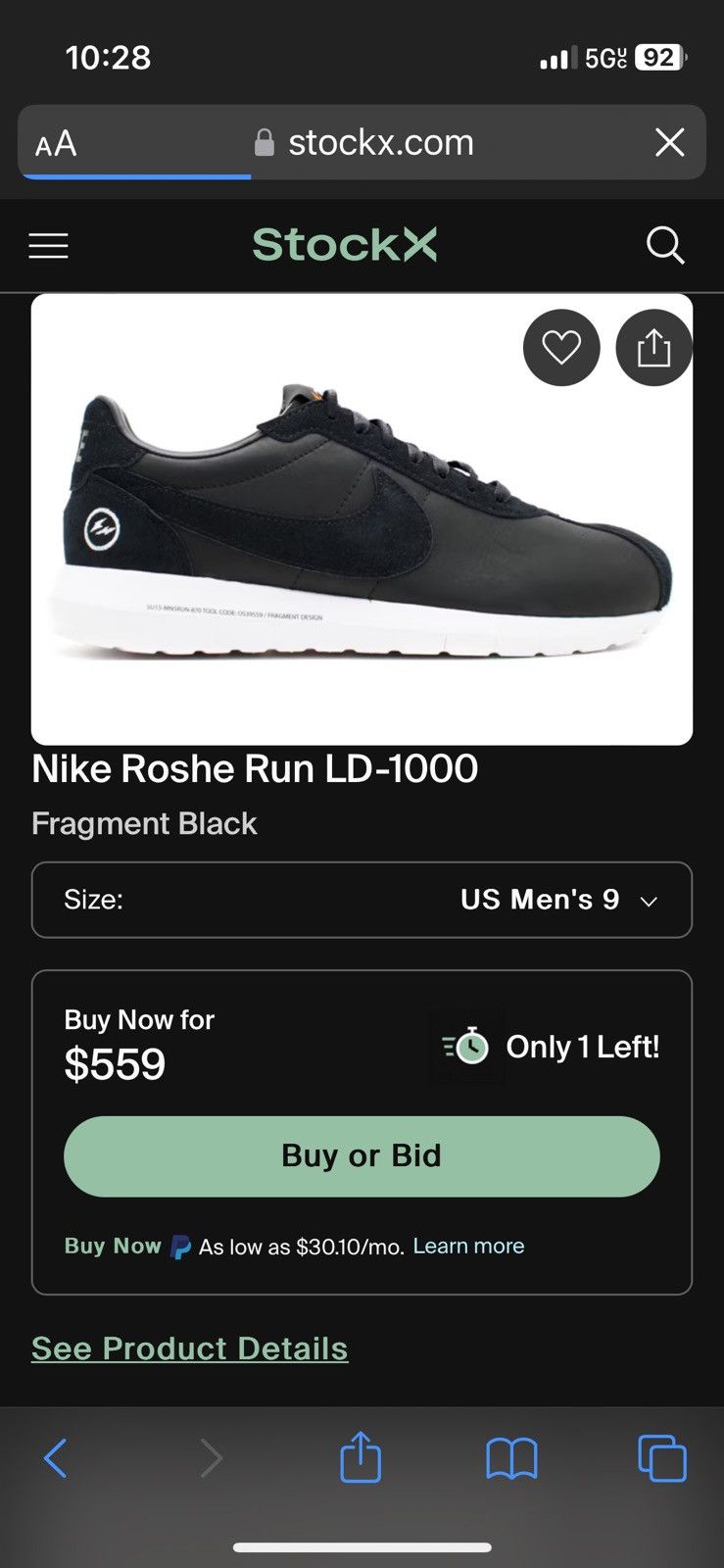 Fragment Design × Nike Nike Roshe x Cortez x Fragment Size US 11 / EU 44 - 7 Thumbnail