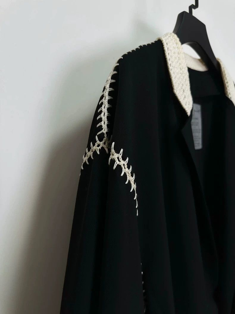 Yohji Yamamoto Yohji Yamamoto 91ss hand-knitted black show jacket Size US M / EU 48-50 / 2 - 4 Thumbnail