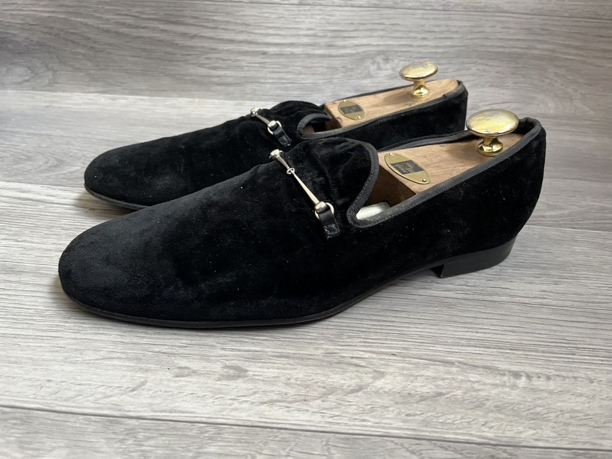 Gucci Gucci horsebit velvet black leather slip on loafers uk 9 Size US 10 / EU 43 - 4 Thumbnail