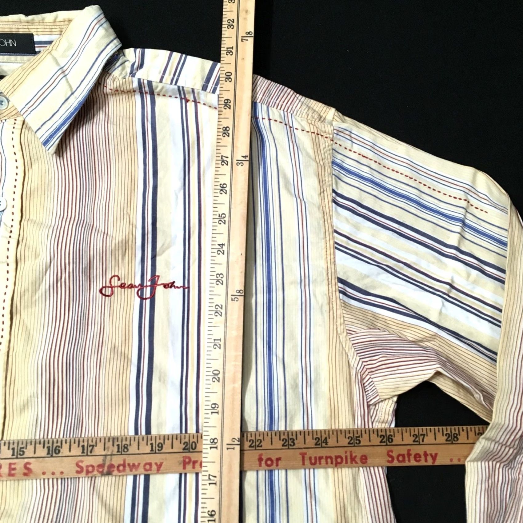 Sean John Sean John MULTICOLOR STRIPED Button Down Shirt Long Sleeve XXL Mens Size US XXL / EU 58 / 5 - 4 Thumbnail