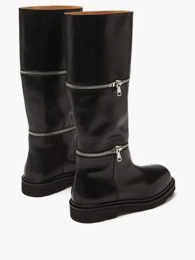 Marni o1y1025 Leather Boots in Black Size US 11 / IT 41 - 2 Thumbnail