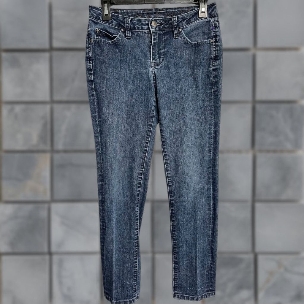 Vintage JAG Jeans Womens Size 2 Jeans Dark Blue Denim Low Rise Slim Cotton Blend 5-Pocket Belt Loops Zipper Regular Inseam 26 in Womens Size 28" / US 6 / IT 42 - 1 Thumbnail