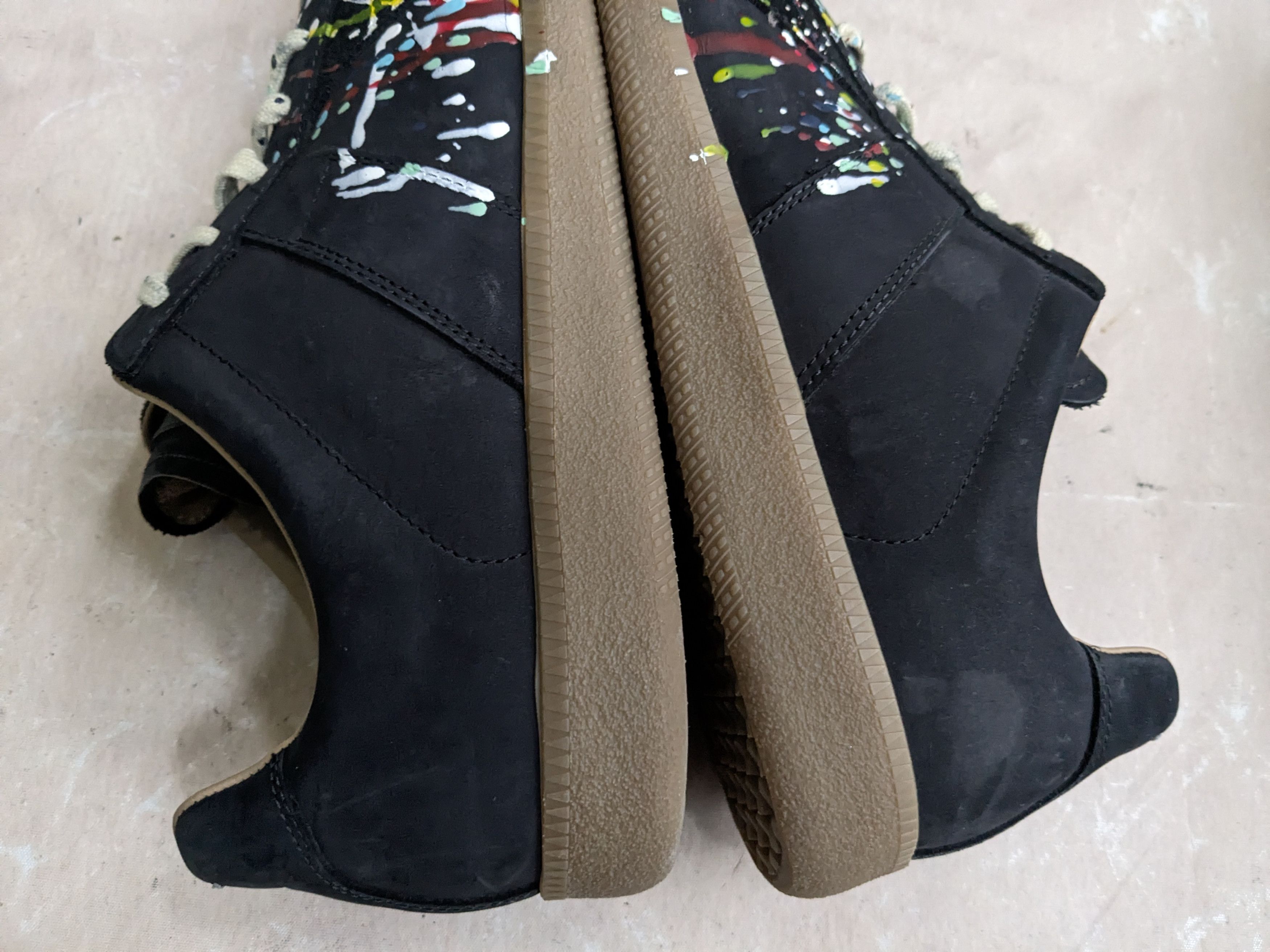 Maison Margiela Maison Margiela Replica GAT Black Paint Splatter 13 46 Size US 13 / EU 46 - 9 Thumbnail