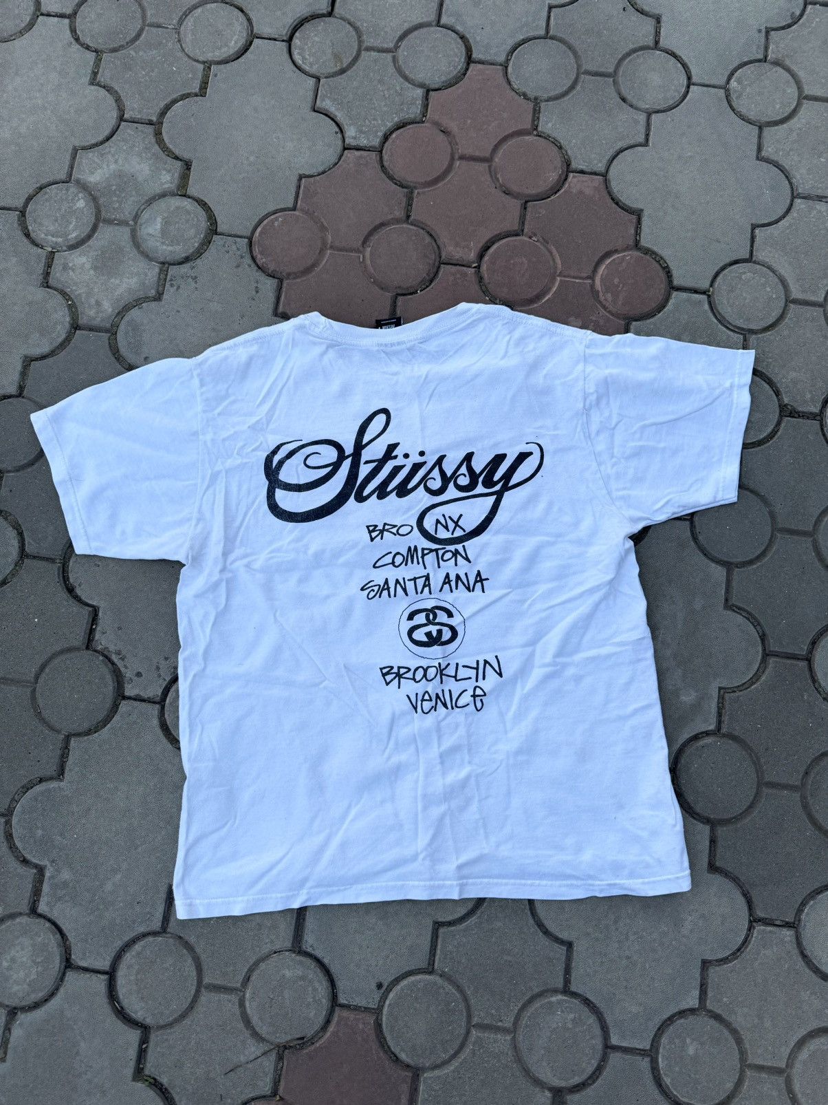 Stussy × Vintage Vintage Stussy Big Logo Oversized Tee Y2K USA Size US M / EU 48-50 / 2 - 2 Thumbnail