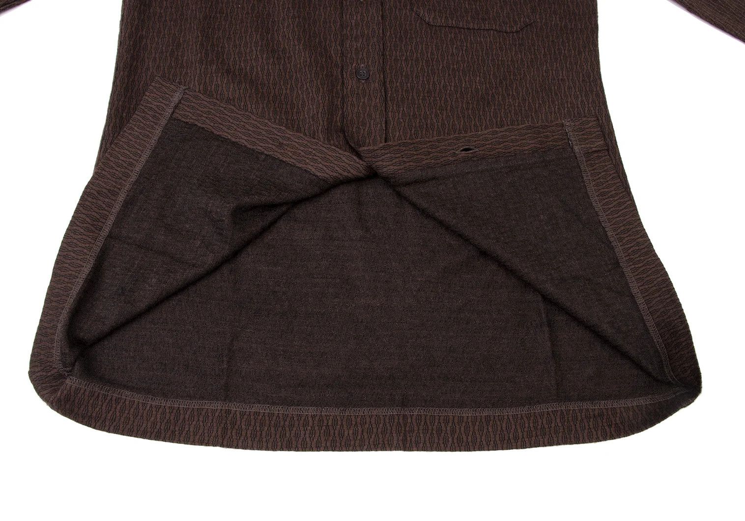Dries Van Noten Wool Acrylic Cable Pattern Shirt in Brown, Size 48 Size US M / EU 48-50 / 2 - 10 Thumbnail