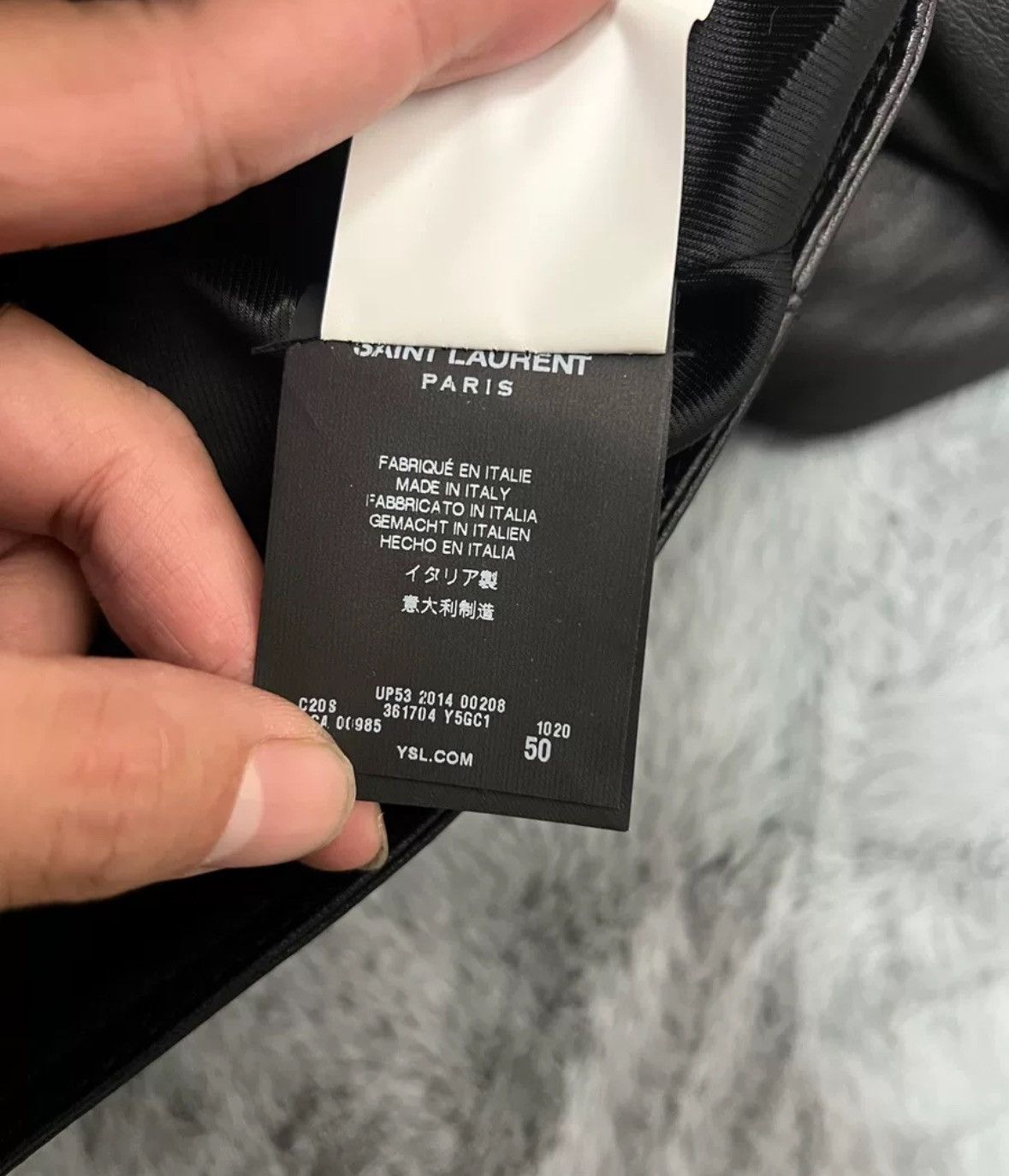 Saint Laurent Paris × Yves Saint Laurent Saint Laurent SLP genuine 14 motorcycle leather jacket Size US L / EU 52-54 / 3 - 6 Thumbnail