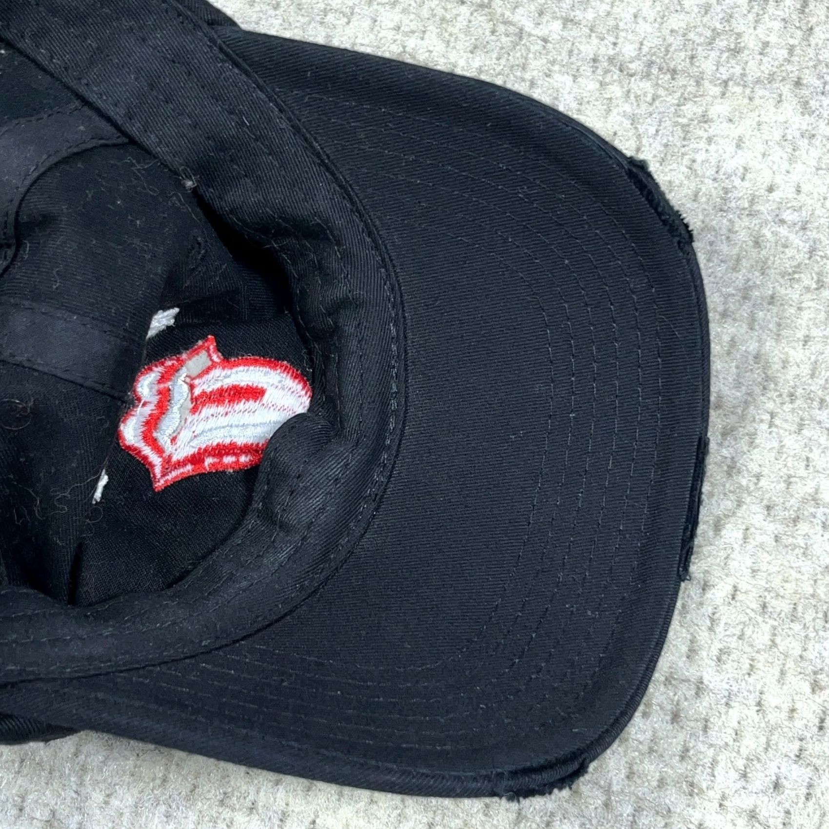 Vintage The Rolling Stones Black Hat Cap Dad Music Rock Band Adjustable Strap Back 80s 90s Mens Size ONE SIZE - 5 Thumbnail