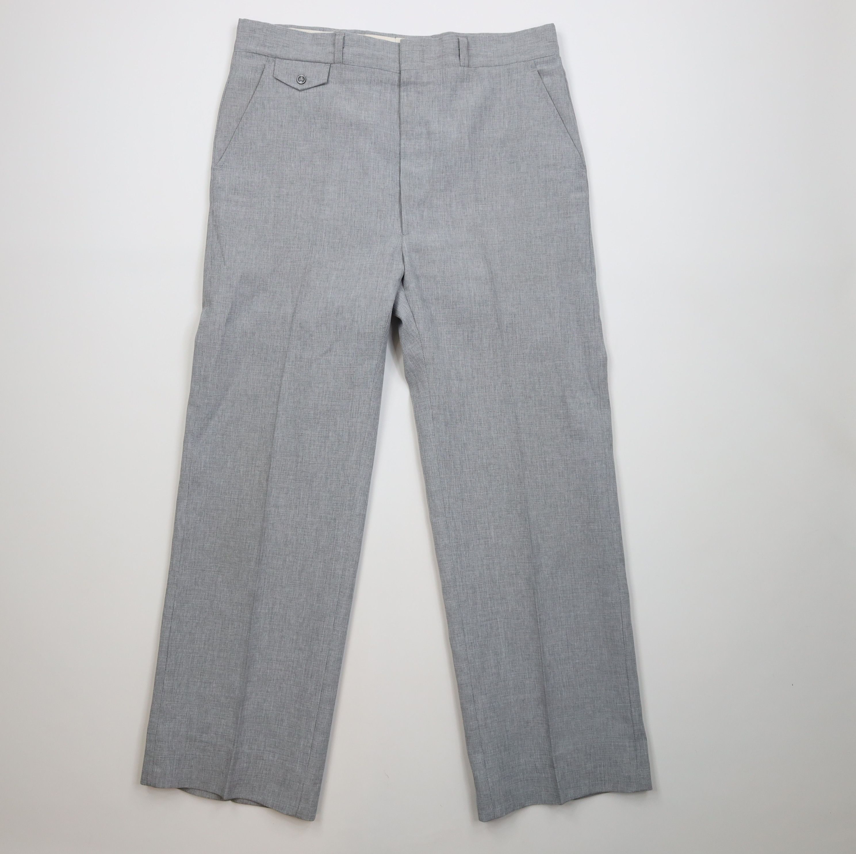 Vintage Vintage 70s Streetwear Flared Wide Leg Chino Pants Gray USA Size US 34 / EU 50 - 1 Thumbnail