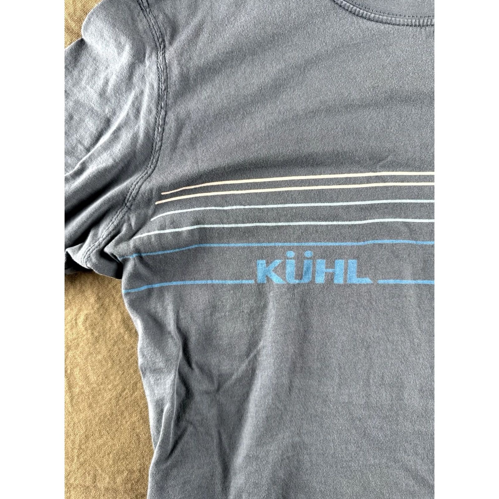 Logo 7 Kühl T Shirt Mens L Gray Organic Cotton Outdoor Hiking Logo Tee Size US L / EU 52-54 / 3 - 4 Thumbnail