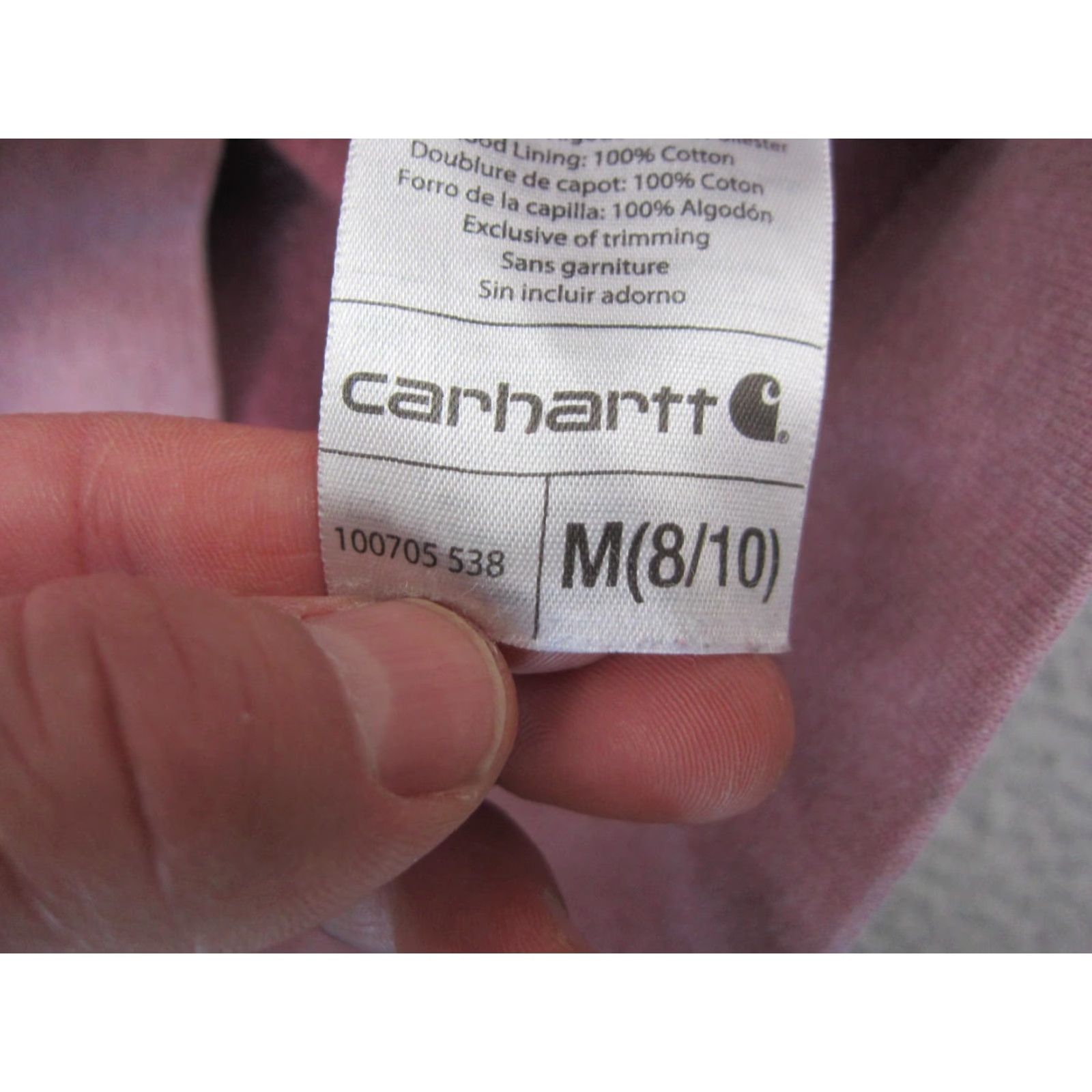 Carhartt Carhartt Hoodie Womens M Pink Clarksburg 1/4 Zip Sweatshirt Pullover Soft Logo Fleece Size M / US 6-8 / IT 42-44 - 7 Thumbnail