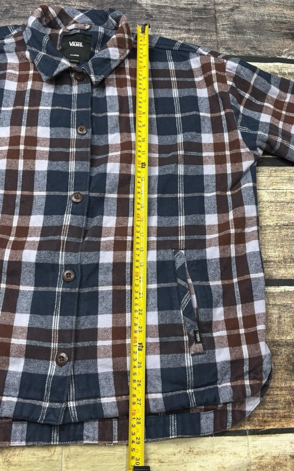 Vans Vans Shacket Men XL Flannel Thick Pocket Cotton Shirt Jacket Size US XL / EU 56 / 4 - 8 Thumbnail