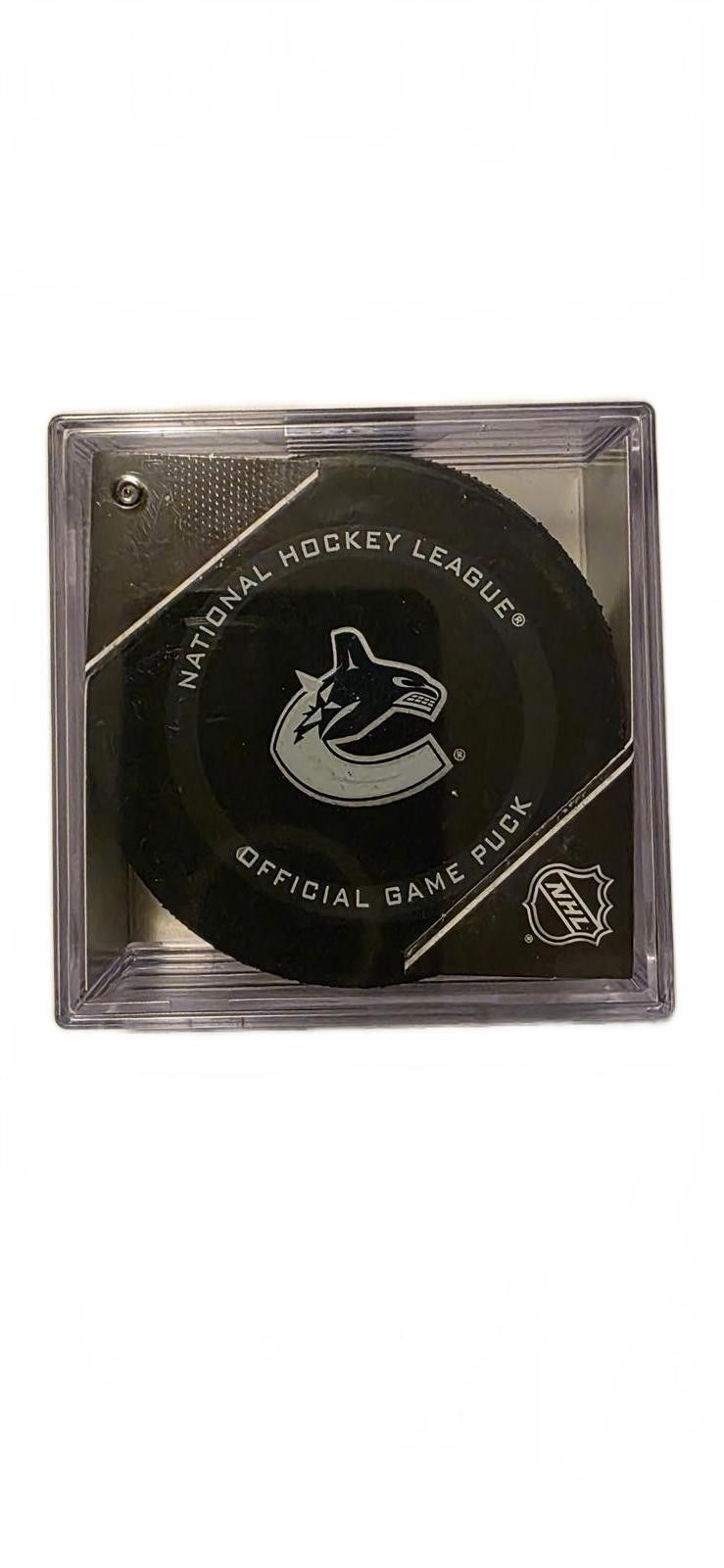 NHL Vancouver Canucks 2021 Model Official Game Hockey Puck Size ONE SIZE - 1 Thumbnail