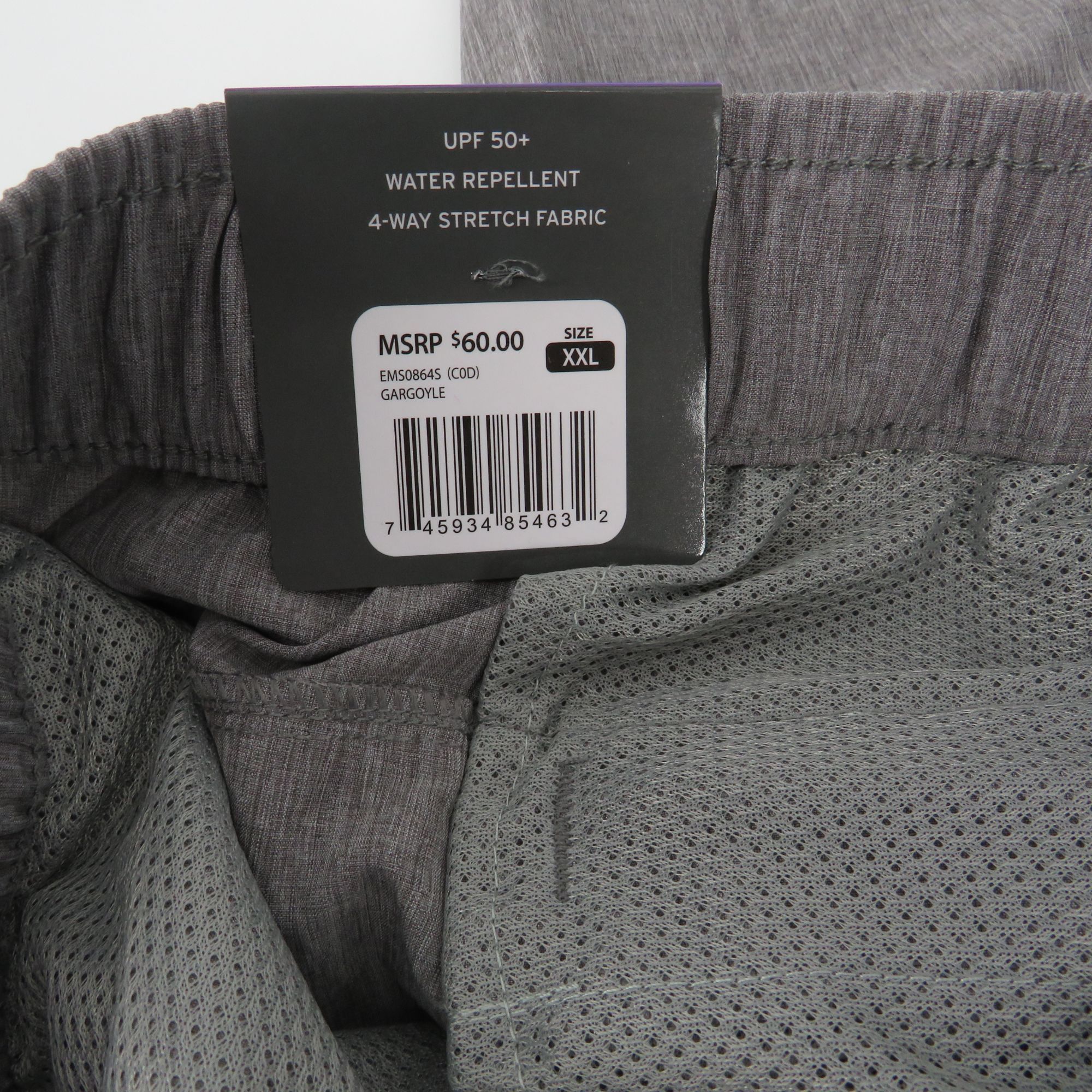 Eddie Bauer Eddie Bauer Mens XXL Pull-On Shorts Gray Stretch Water Repel Size US 40 / EU 56 - 6 Thumbnail