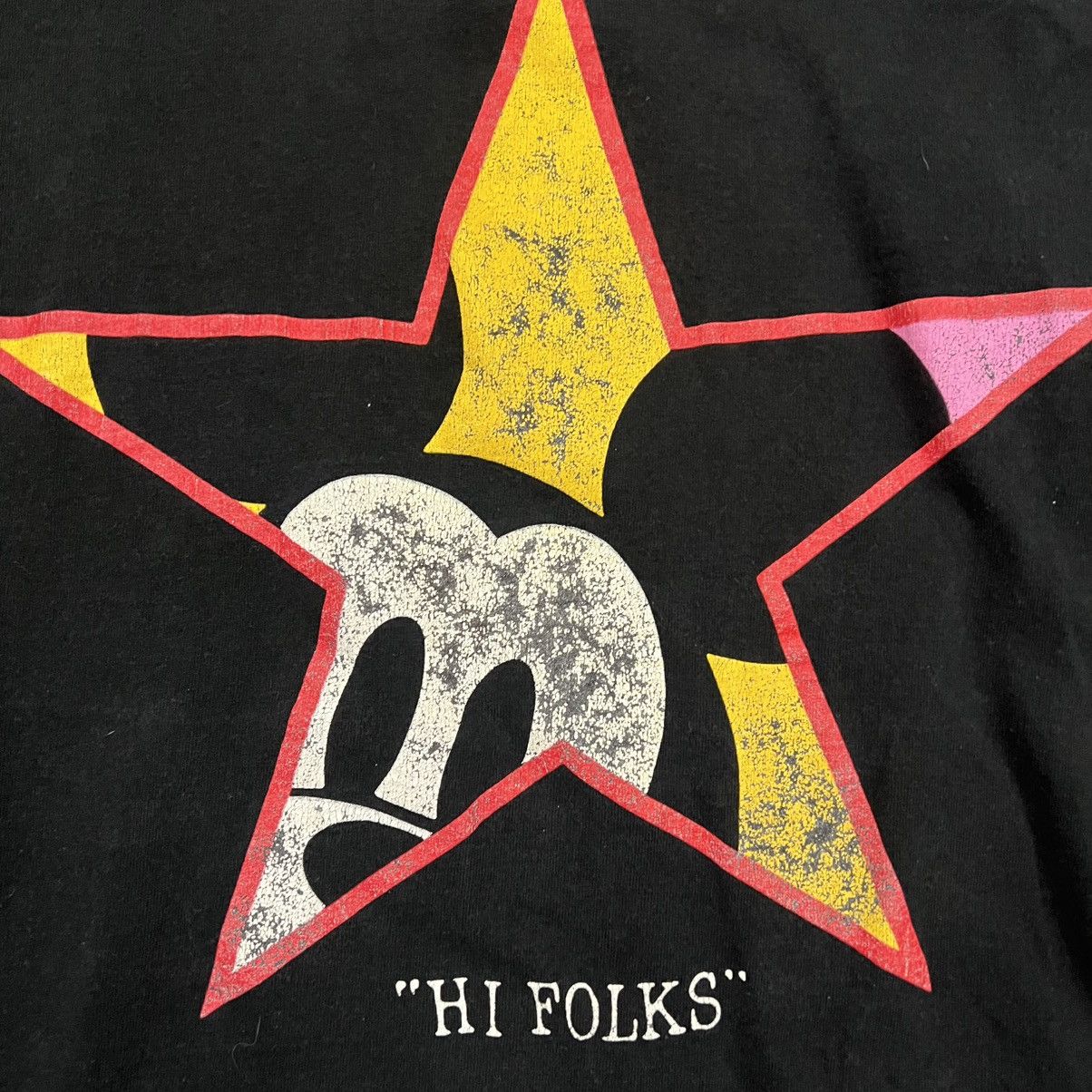 Disney Vintage Disney Mickey Mouse Hi Folks Tee Size US L / EU 52-54 / 3 - 3 Thumbnail