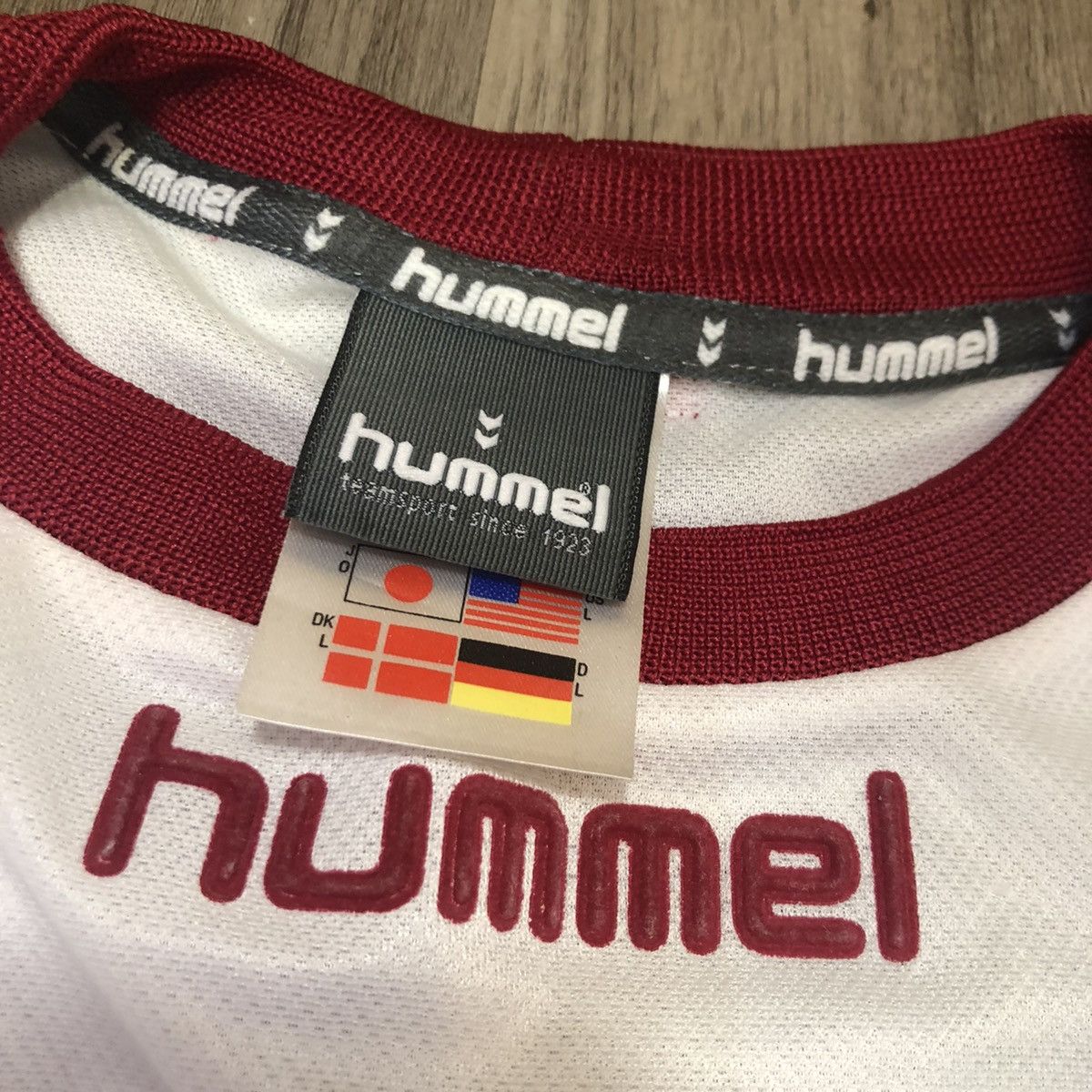 Hummel Denmark World Cup 2002 away shirt Size US L / EU 52-54 / 3 - 5 Thumbnail