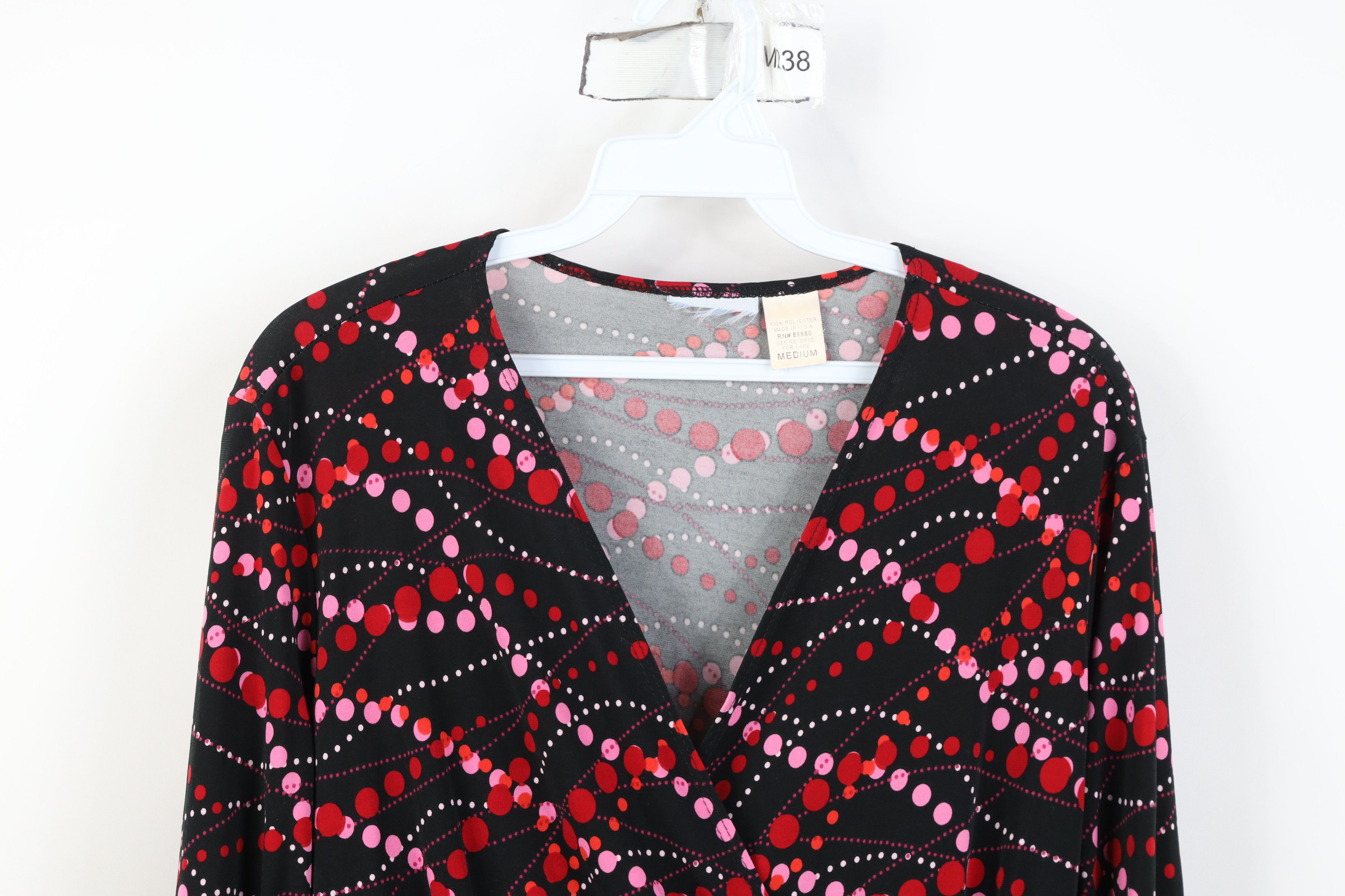 Vintage Vintage 90s Y2K Babydoll Polka Dot Ruffled Shirt Top USA Size M / US 6-8 / IT 42-44 - 2 Thumbnail