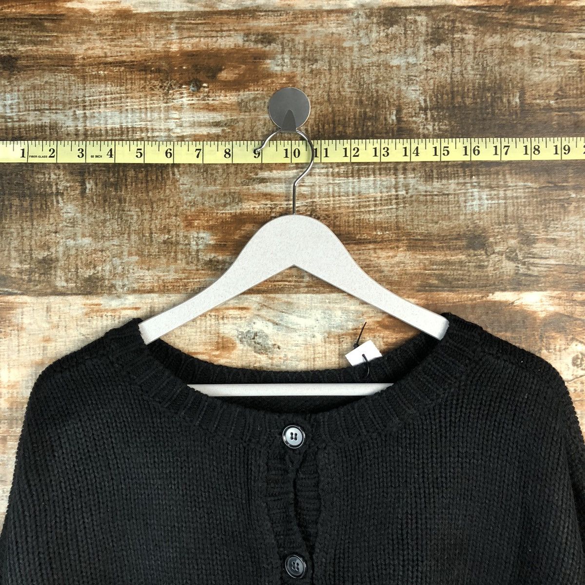 Japanese Brand Japan vintage ripped Black Patterned Cardigans #A1965 Size US XL / EU 56 / 4 - 4 Thumbnail