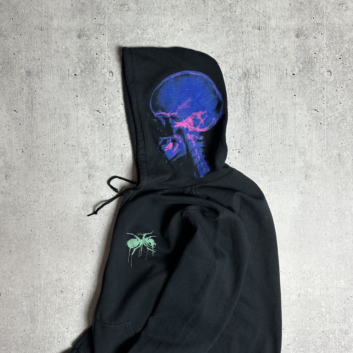 Gildan The Prodigy Zip Up Hoodie Ant Logo Skull X-Ray Print Black S Size US S / EU 44-46 / 1 - 6 Thumbnail