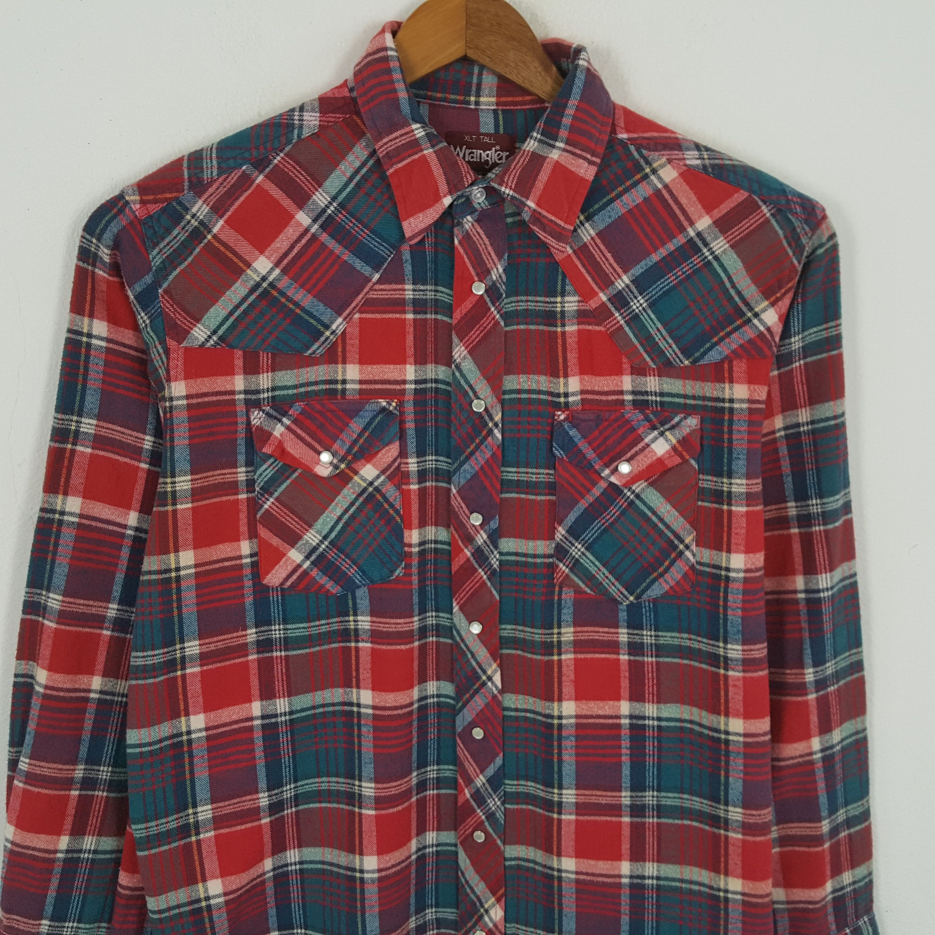 Vintage × Wrangler Vintage WRANGLER American Classic Style Multicolour Shirts Size US XL / EU 56 / 4 - 2 Thumbnail