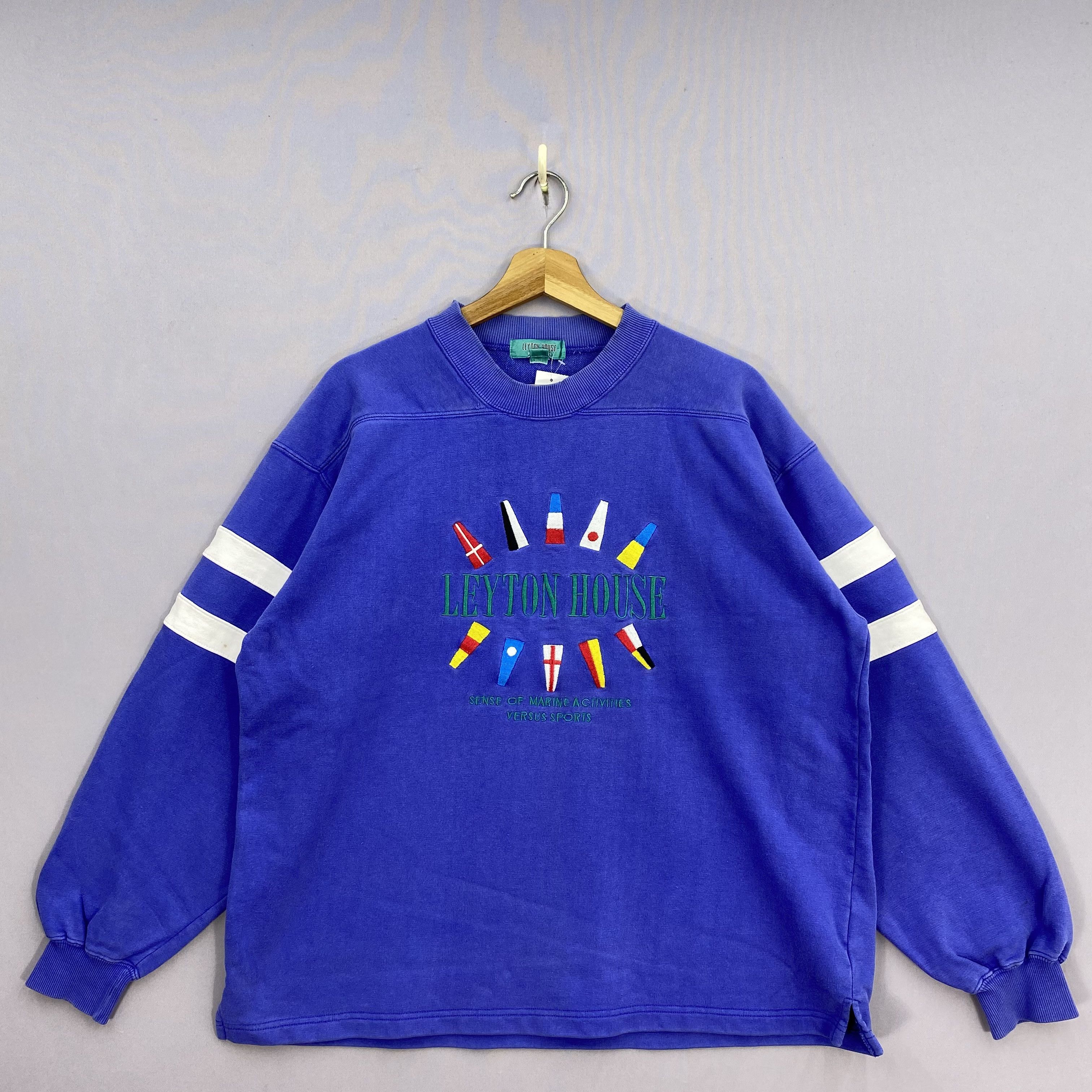 Vintage Vintage 90s Leyton House Racing Team Sweatshirt Nautical Size US L / EU 52-54 / 3 - 2 Thumbnail