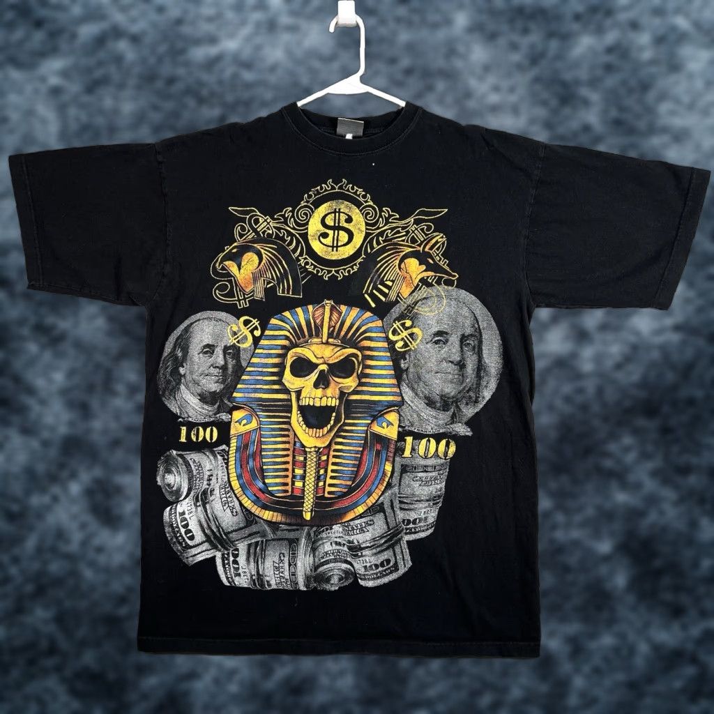 Vintage VINTAGE Benjamin 100 Dollar Bill Money Tee Shirt Adult 2XL Black Mens 1990s Graphic Tee Size US XXL / EU 58 / 5 - 1 Thumbnail