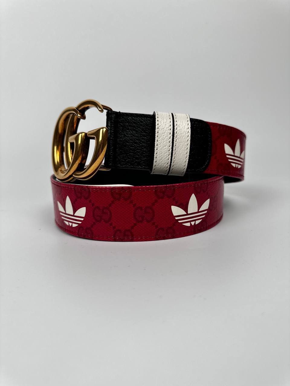Gucci Gucci Adidas GG Monogram leather belt Size 34 - 2 Thumbnail