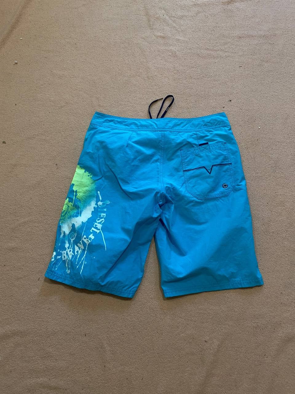 Diesel Y2K big logo shorts blue Diesel Vintage Size US 32 / EU 48 - 16 Thumbnail
