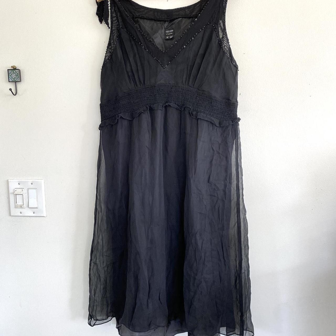 Nicole Miller NICOLE MILLER VINTAGE BLACK 90S BEADED DRESS WOMENS SIZE 10 Size L / US 10 / IT 46 - 8 Thumbnail